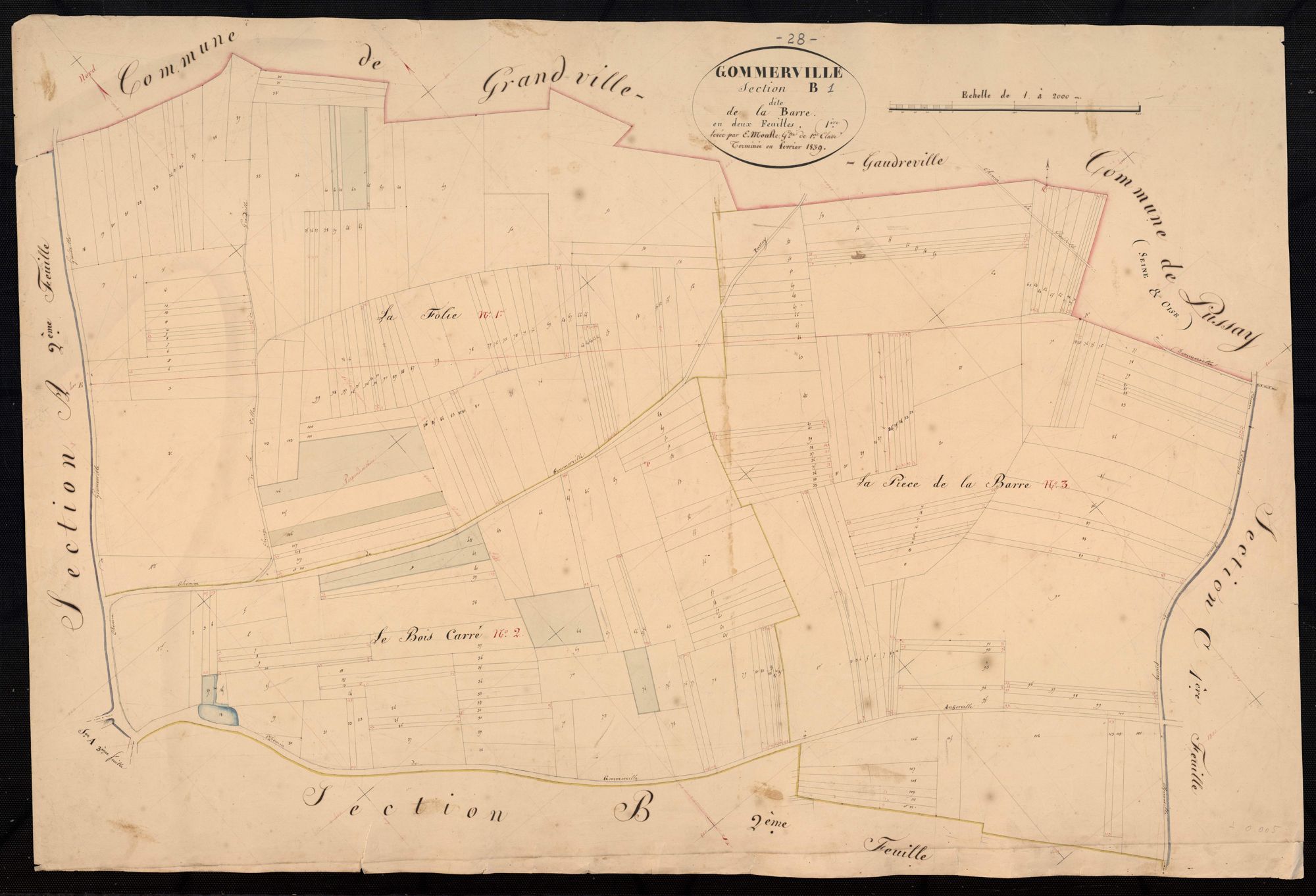 Section B, la Barre, feuille 1.