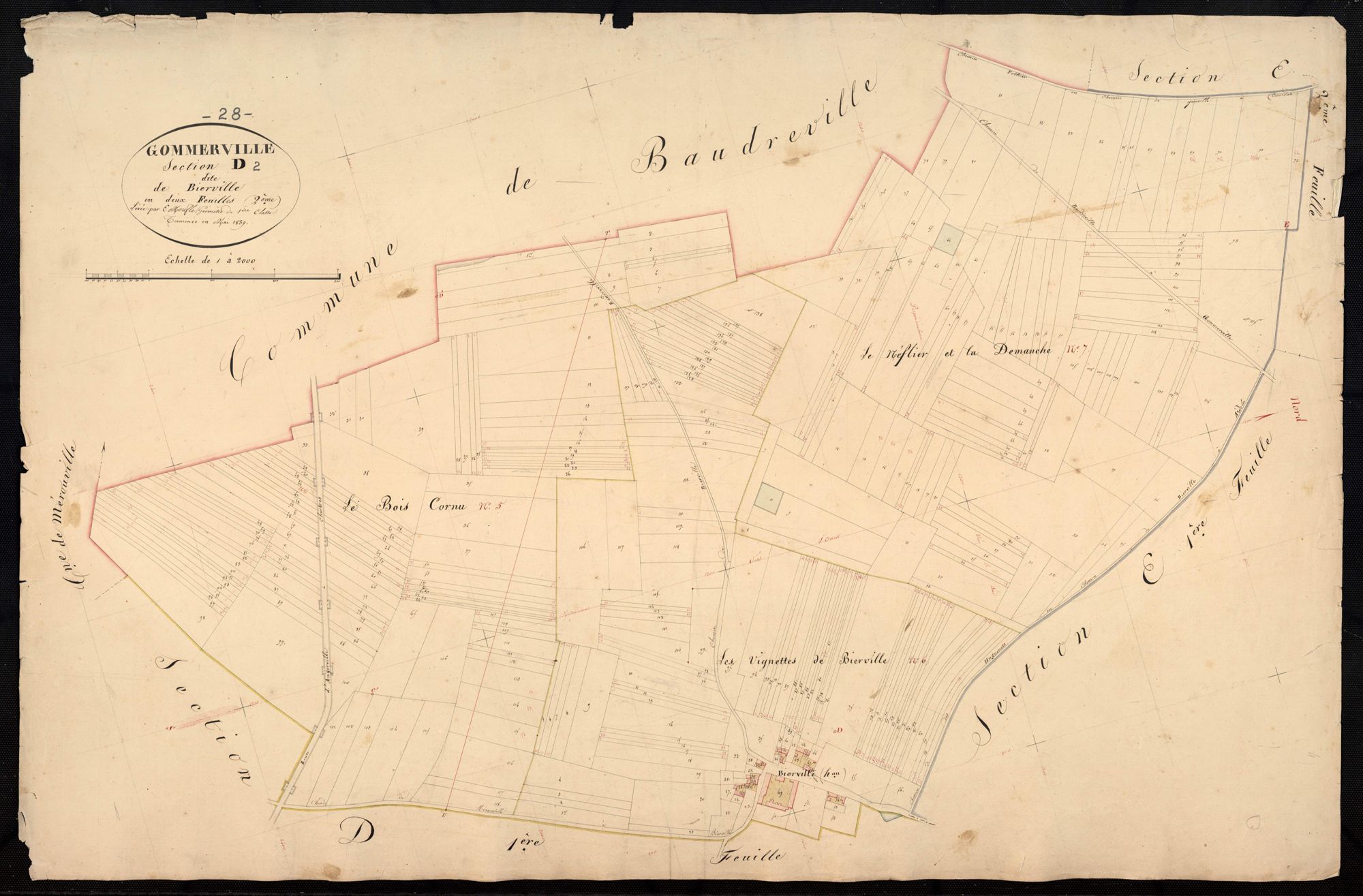 Section D, Bierville, feuille 2.