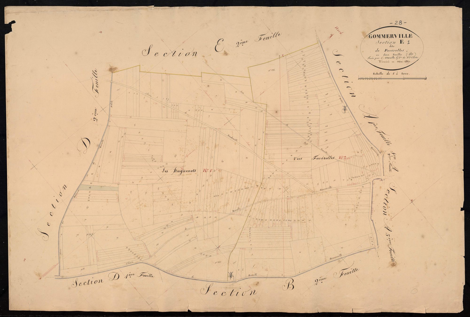 Section E, Faverolles, feuille 1.