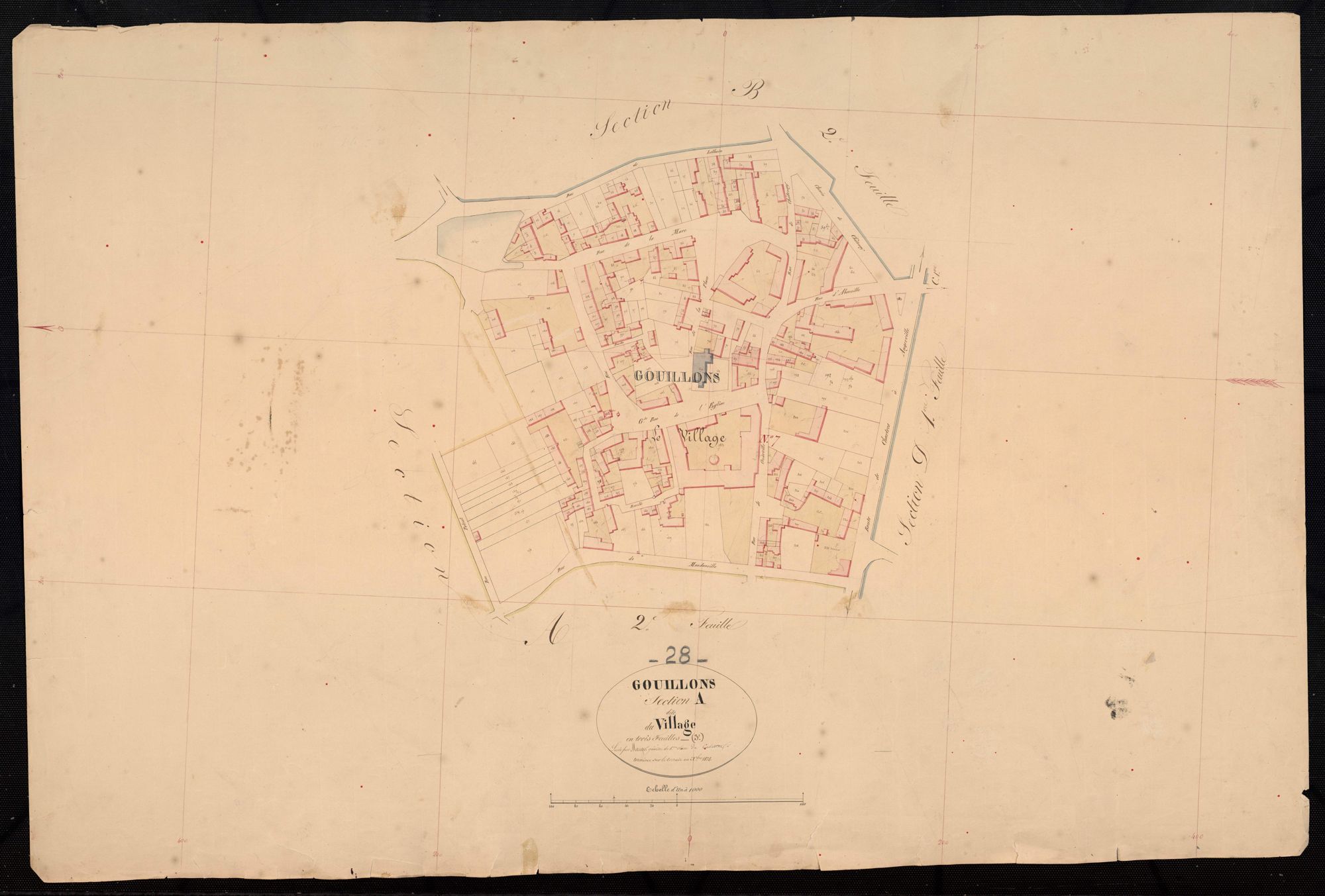 Section A, le Village, feuille 3.