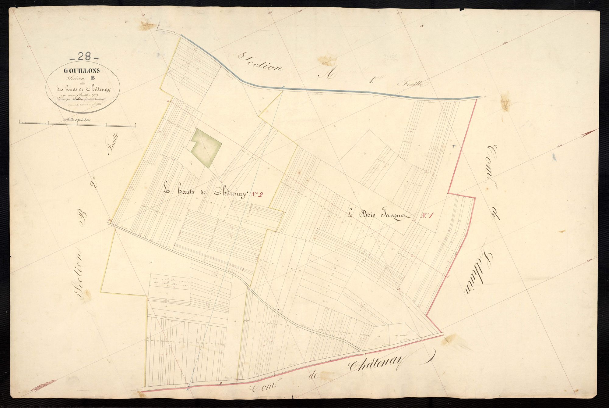 Section B, les Hauts de Châtenay, feuille 1.