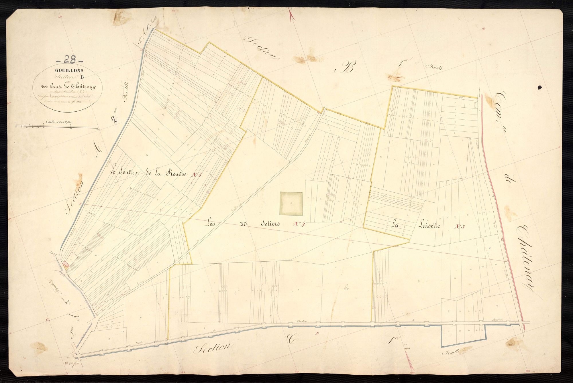 Section B, les Hauts de Châtenay, feuille 2.