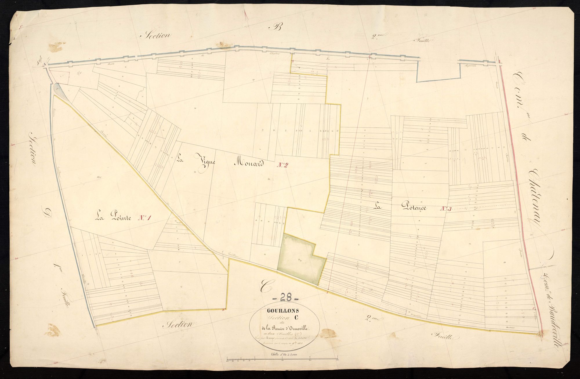 Section C, la Remise d'Ormeville, feuille 1.