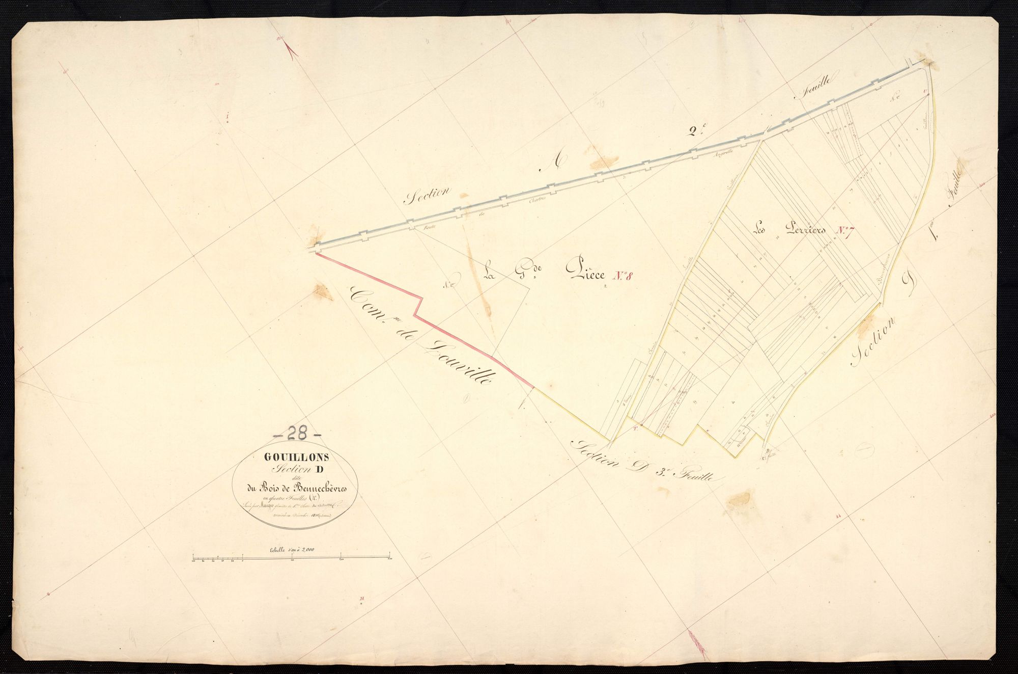 Section D, le Bois de Bennechèvre, feuille 4.