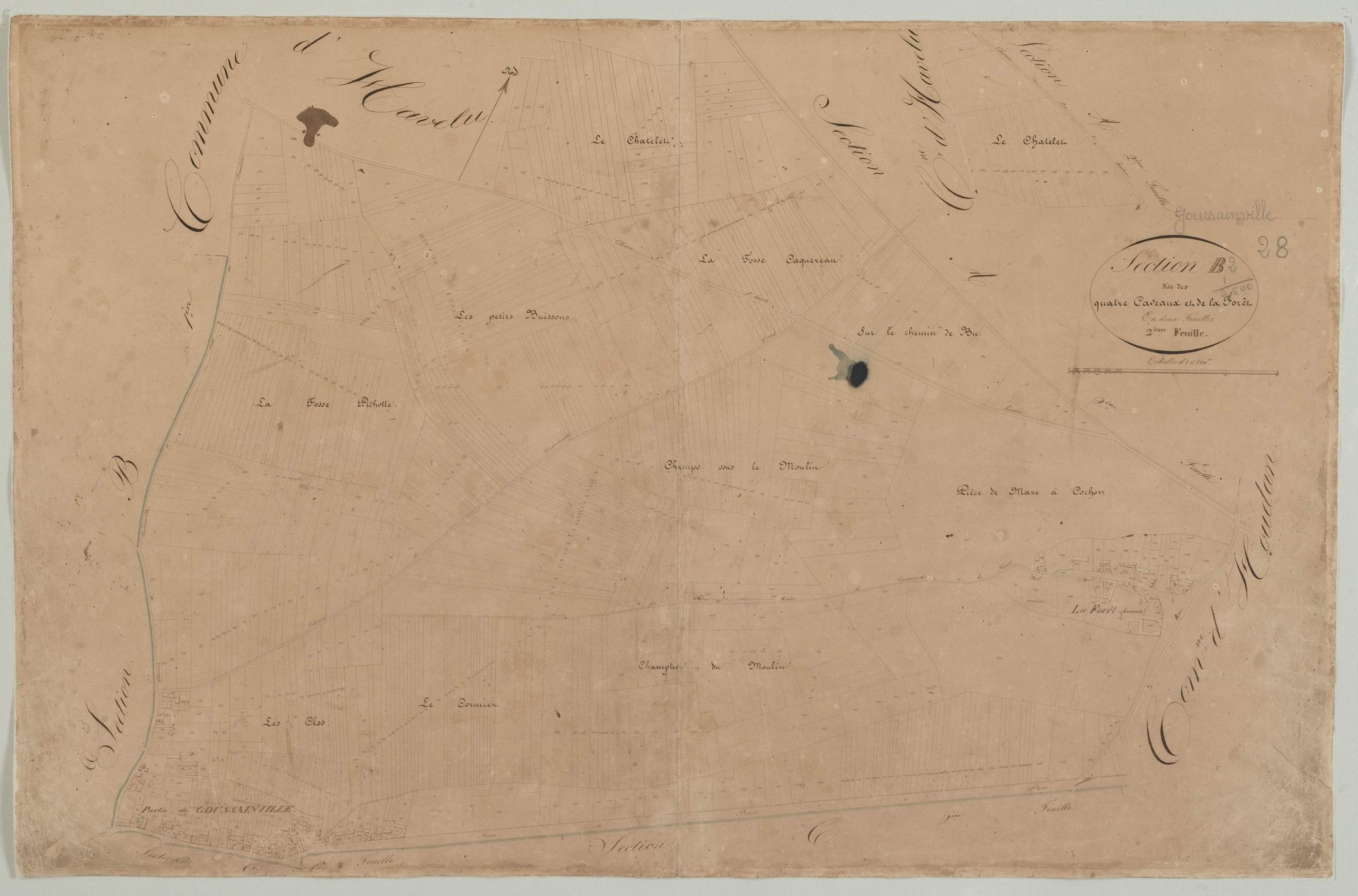 Section B, les Quatre Caveaux et la Forêt. feuille 2.