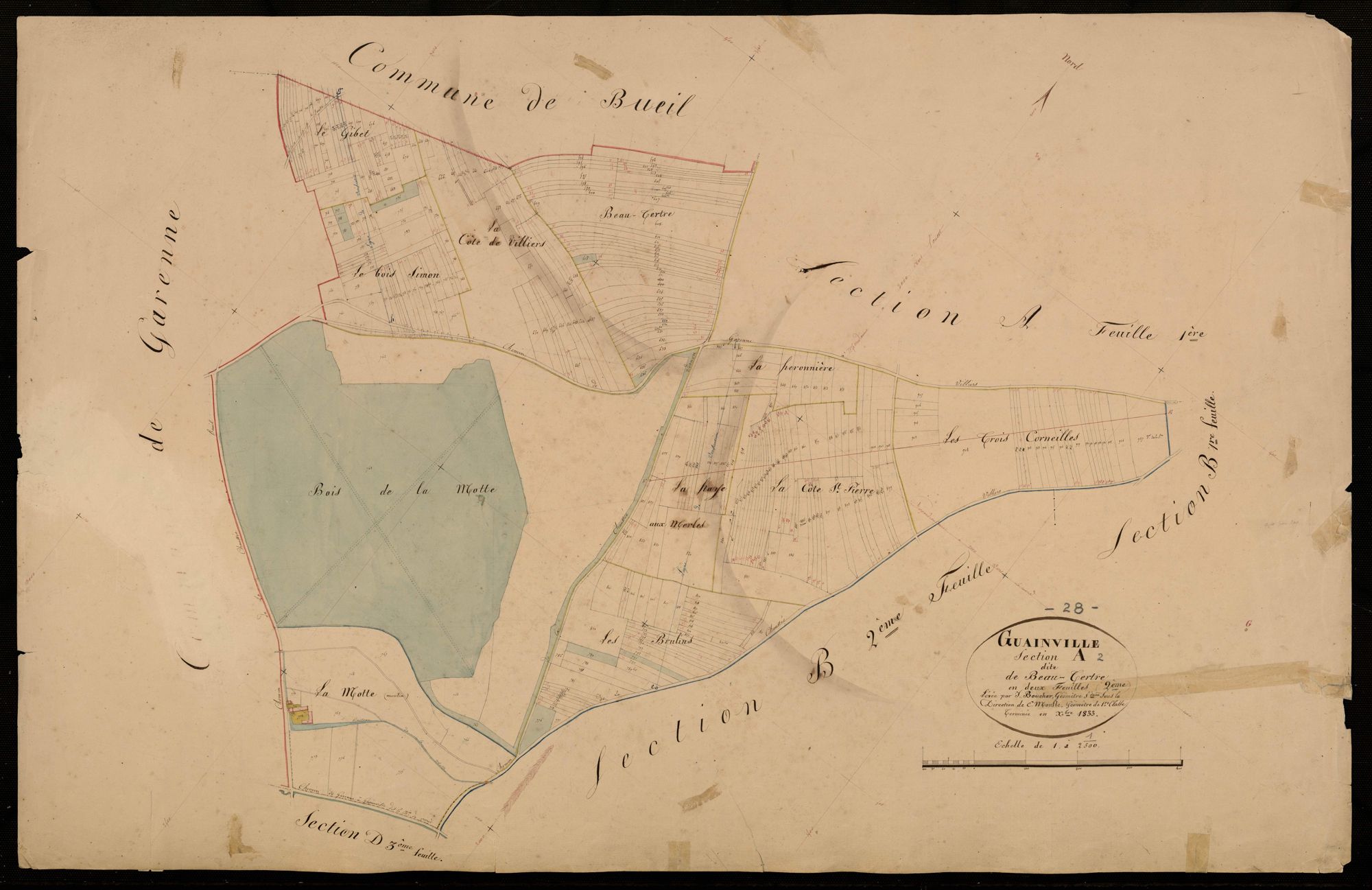 Section A, le Beau-Tertre, feuille 2.