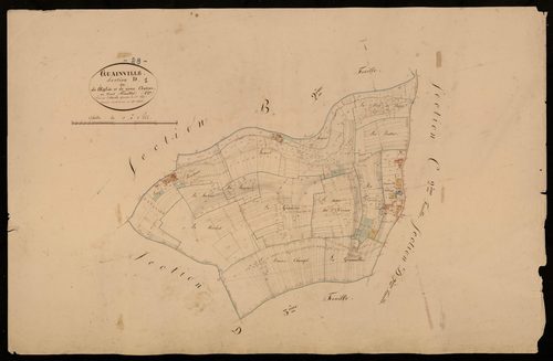 Section D, l'Eglise et le Vieux Château, feuille 1.