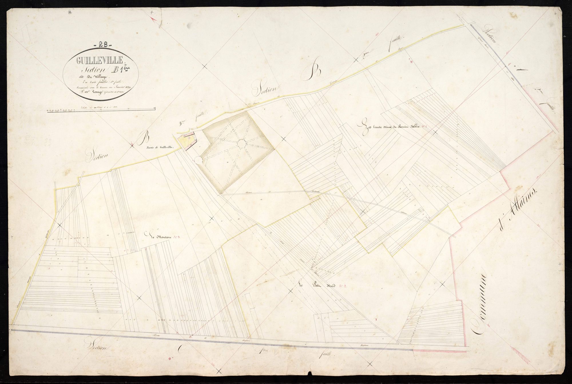 Section B, le Village, feuille 1.