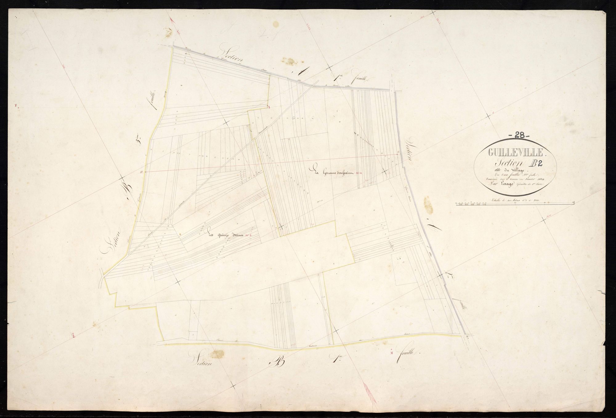 Section B, le Village, feuille 2.
