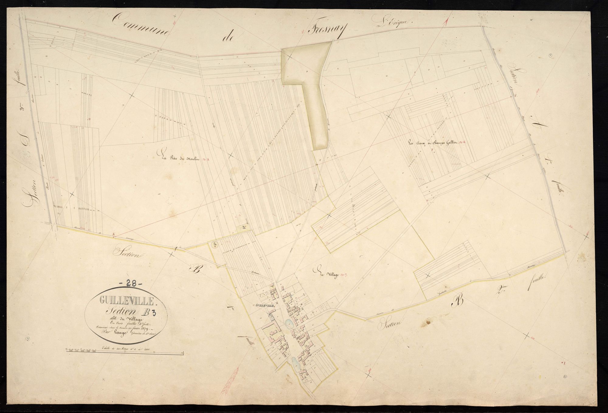 Section B, le Village, feuille 3.