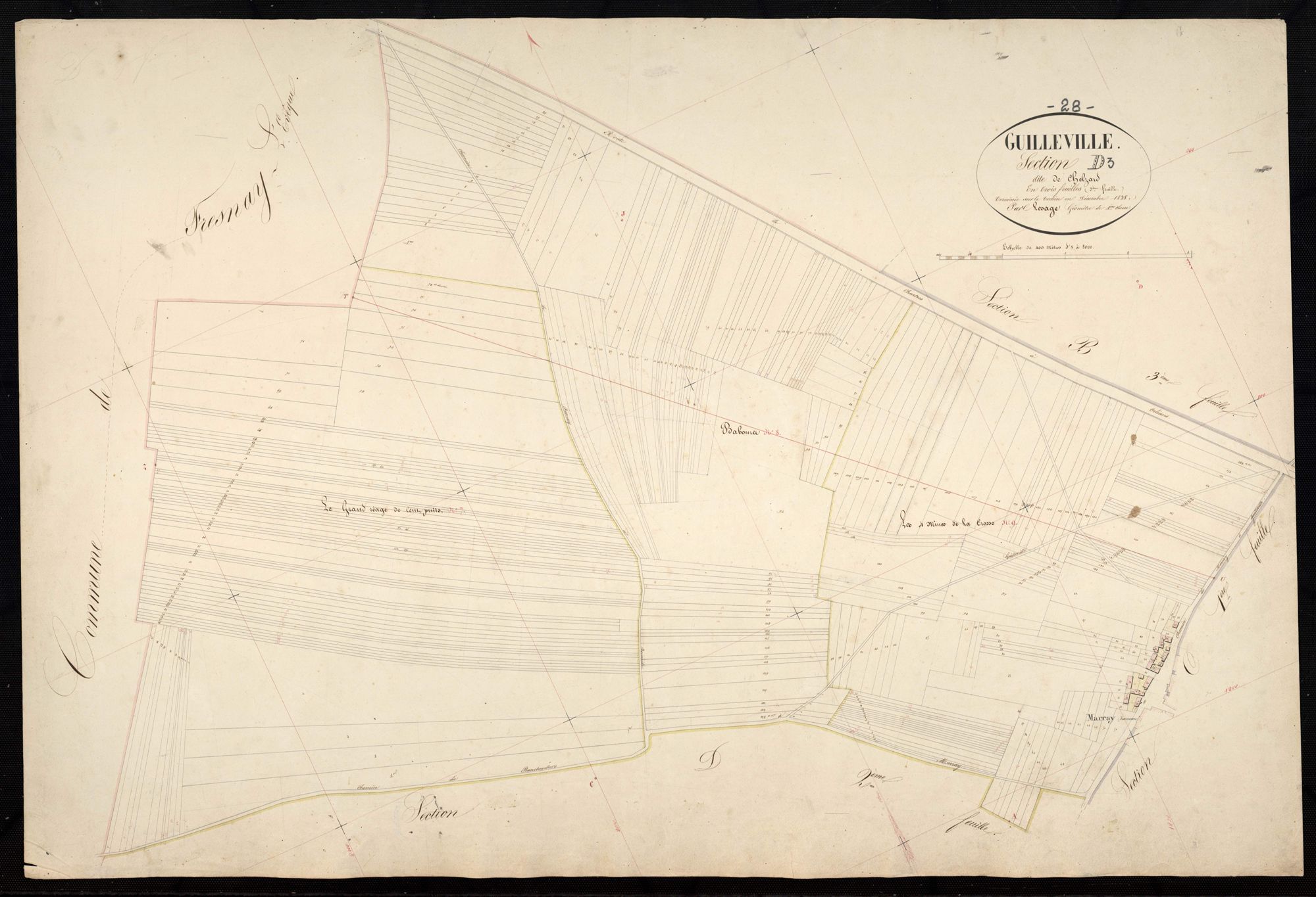 Section D, Chelzard, feuille 3.