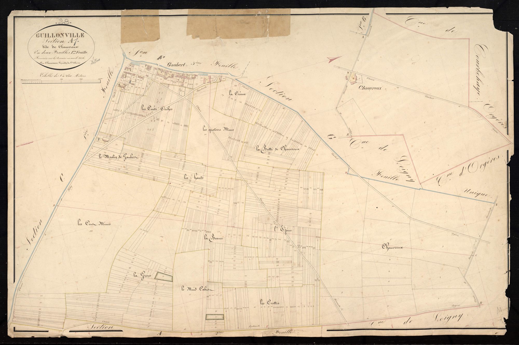 Section A, Chauvreux, feuille 1.