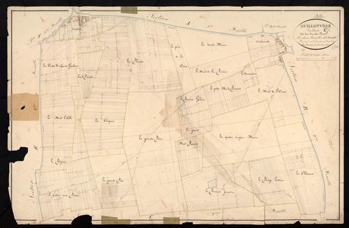 Section C, les Grandes Pièces, feuille 1 / Terminée par Monsieur Masson, Géomètre secondaire.