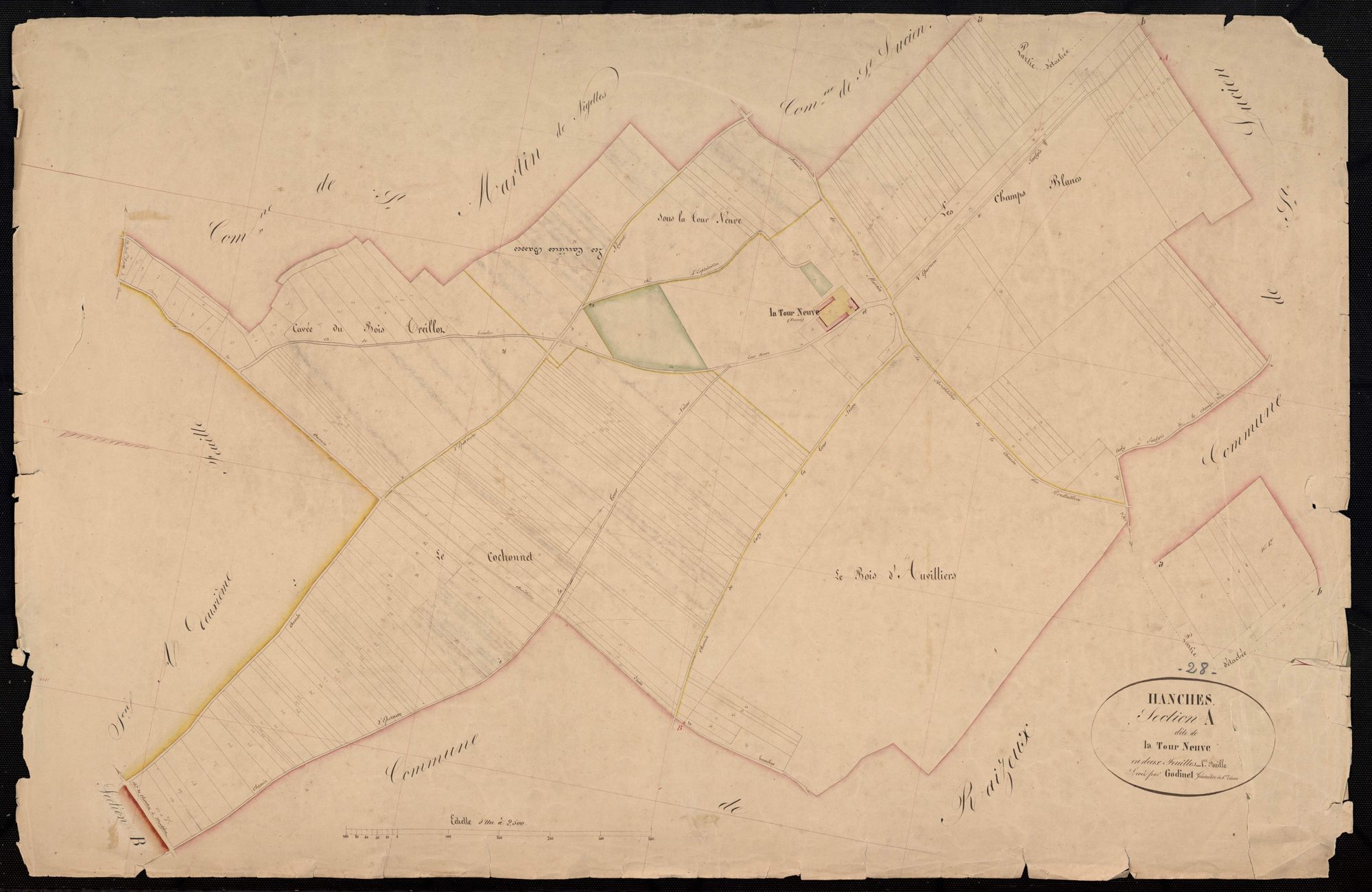Section A, la Tour Neuve, feuille 1.