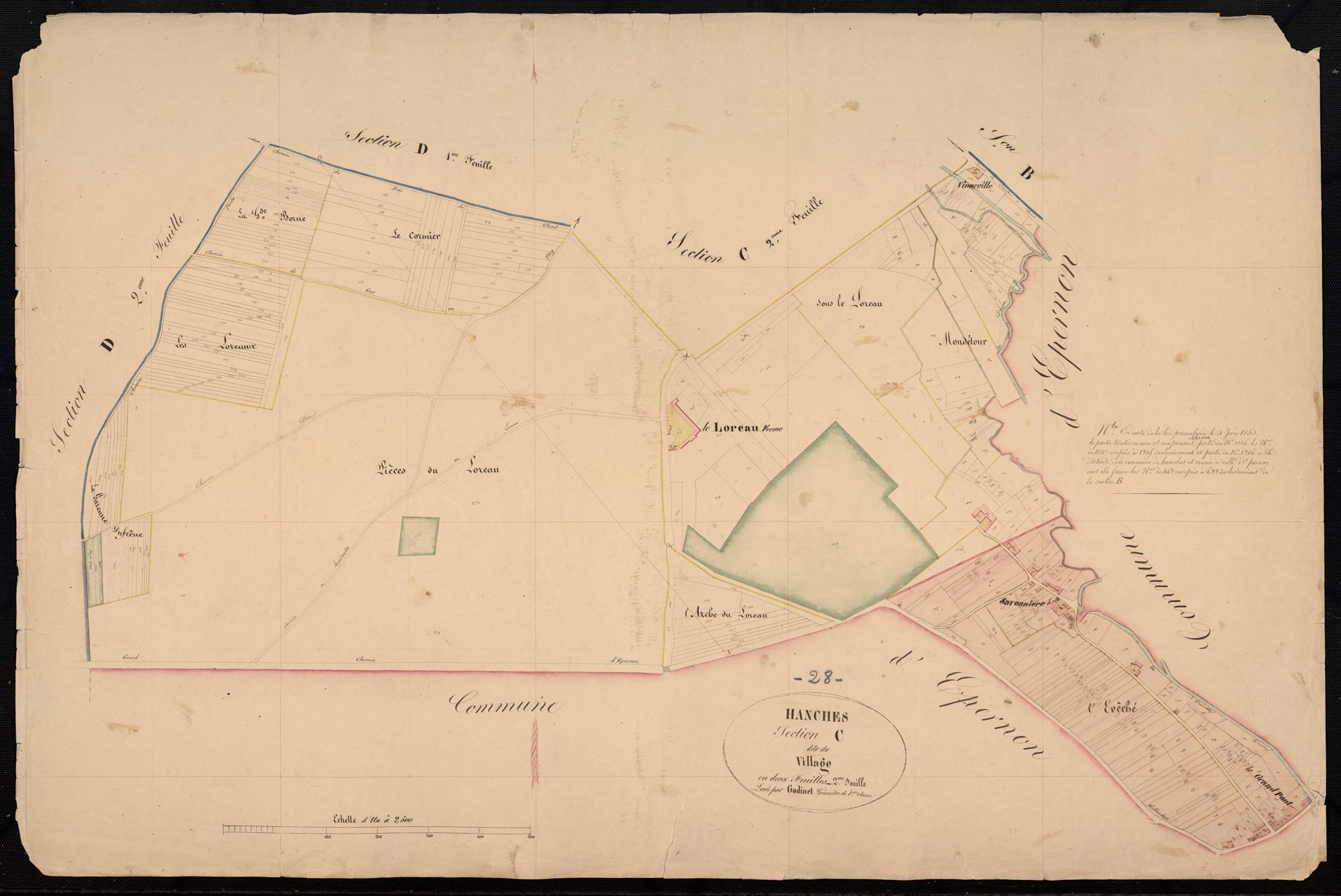 Section C, le Village, feuille 2.