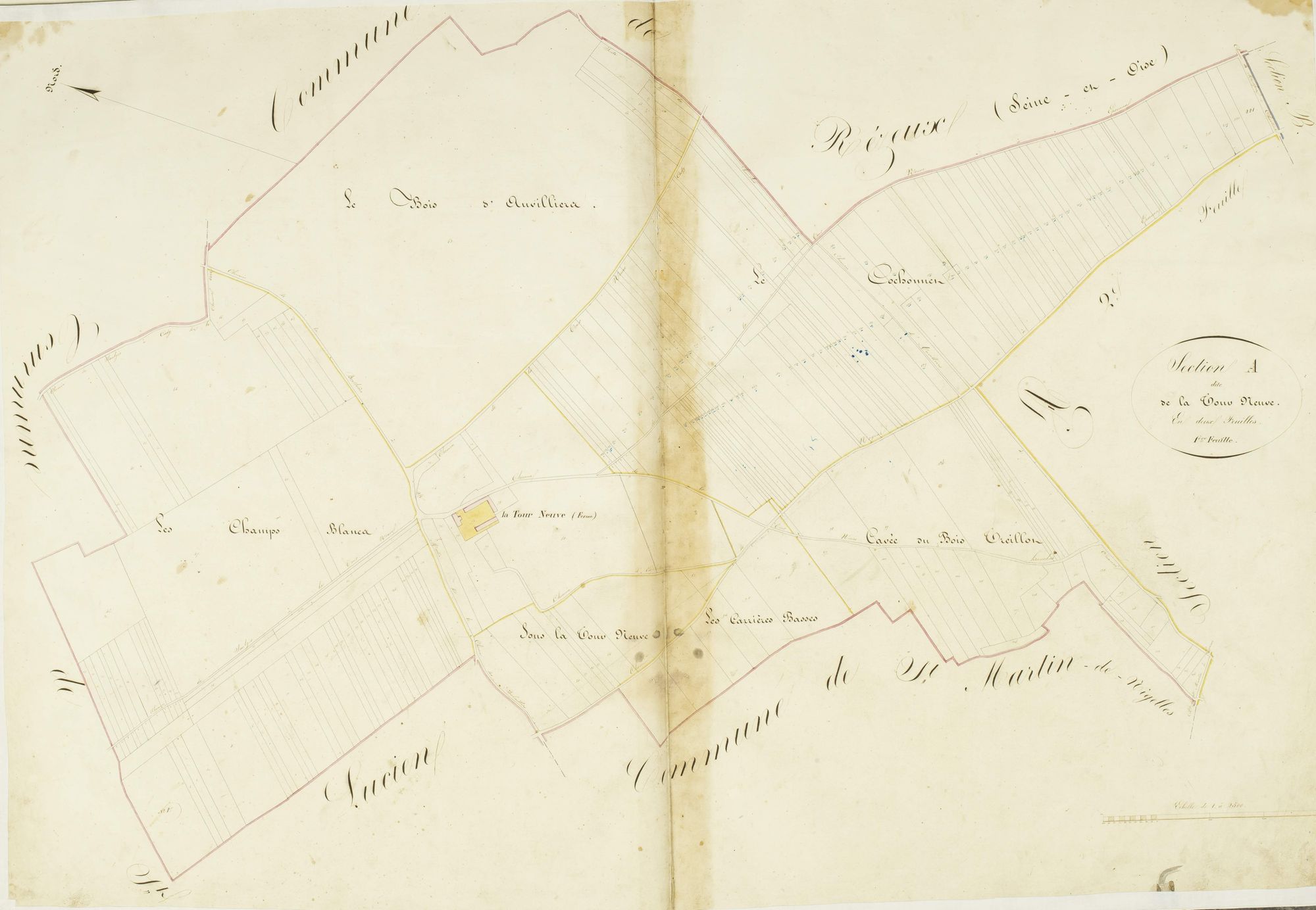 Section A, la Tour Neuve, feuille 1.