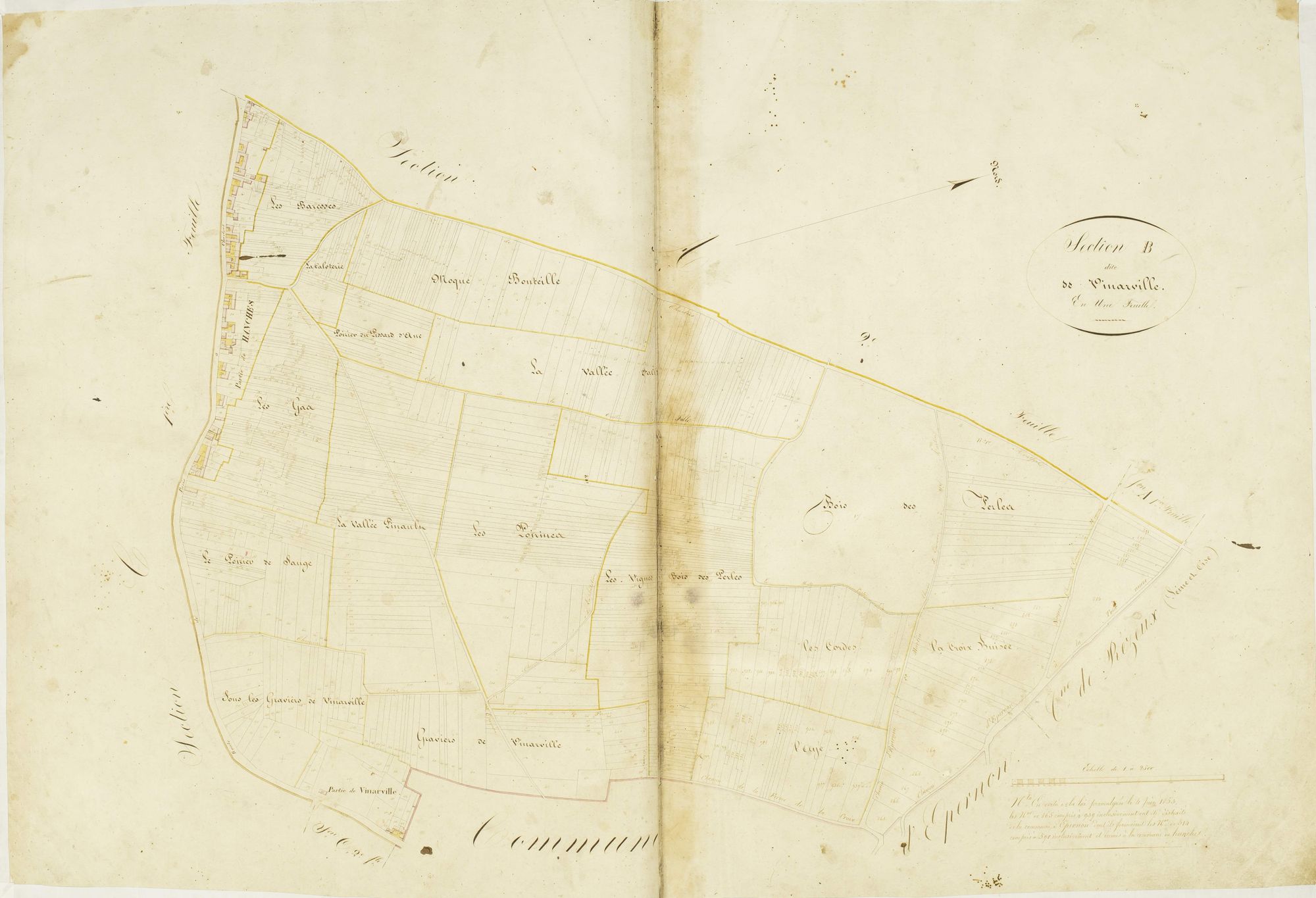 Section B, Vinarville, en une feuille.