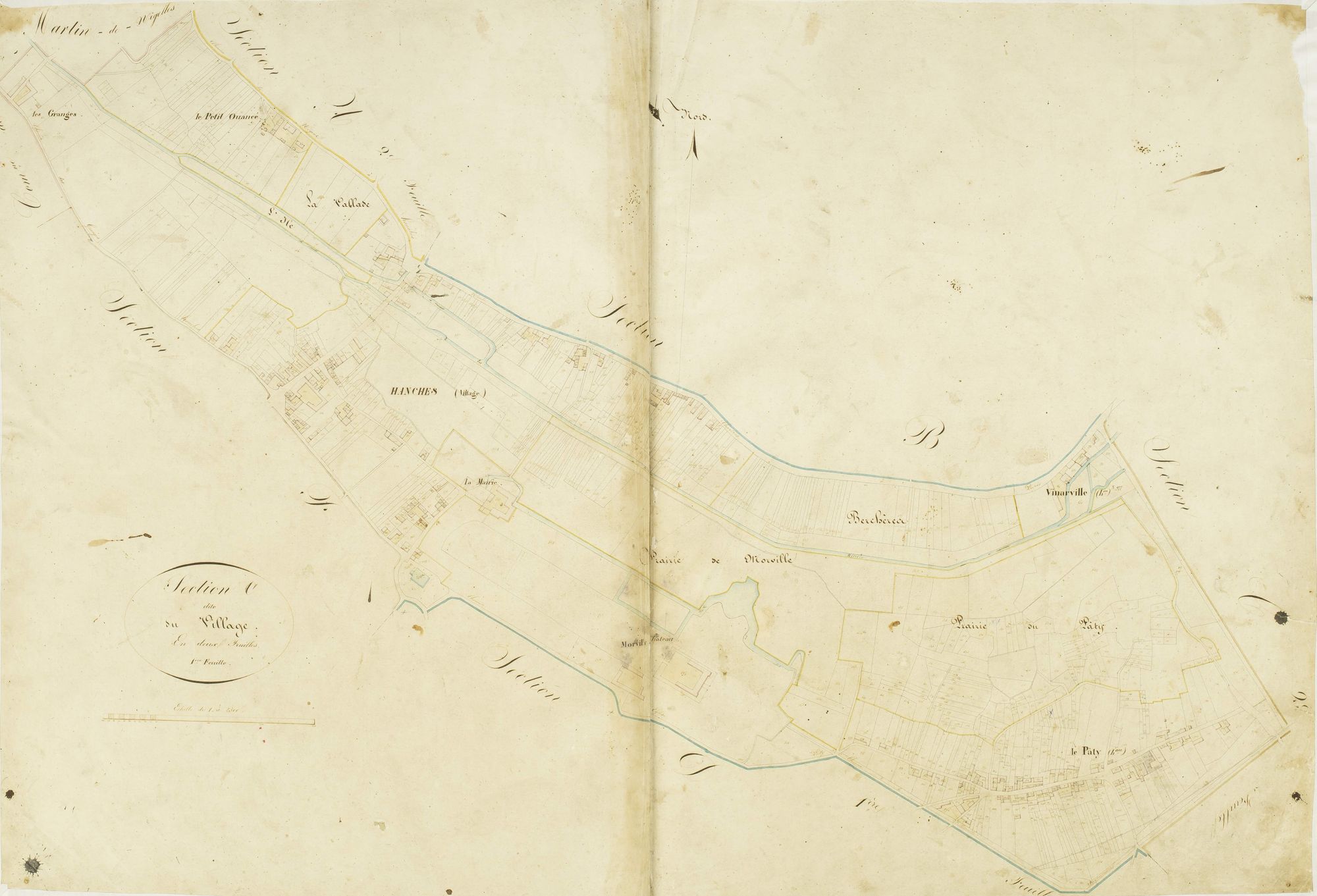 Section C, le Village, feuille 1.