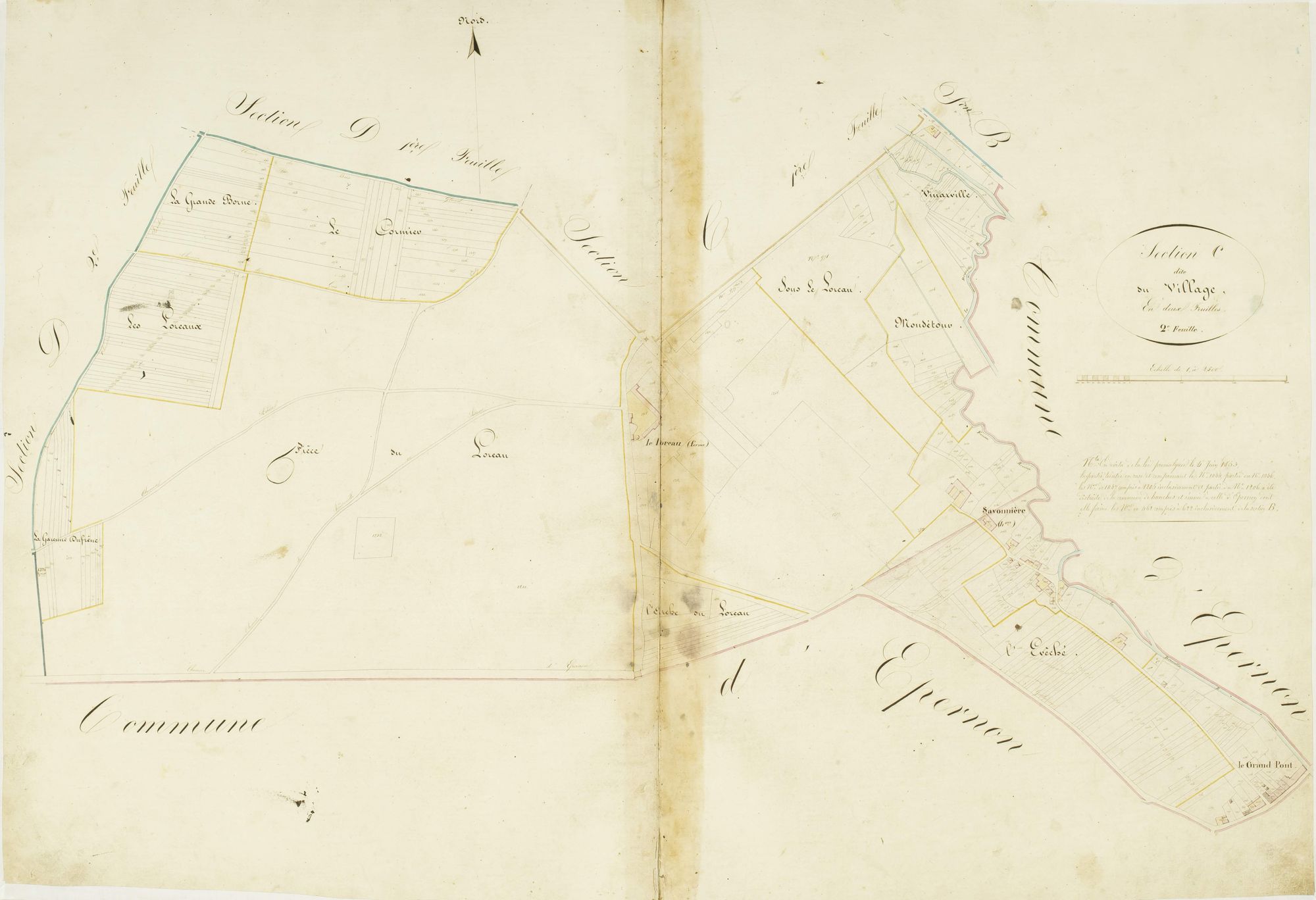 Section C, le Village, feuille 2.