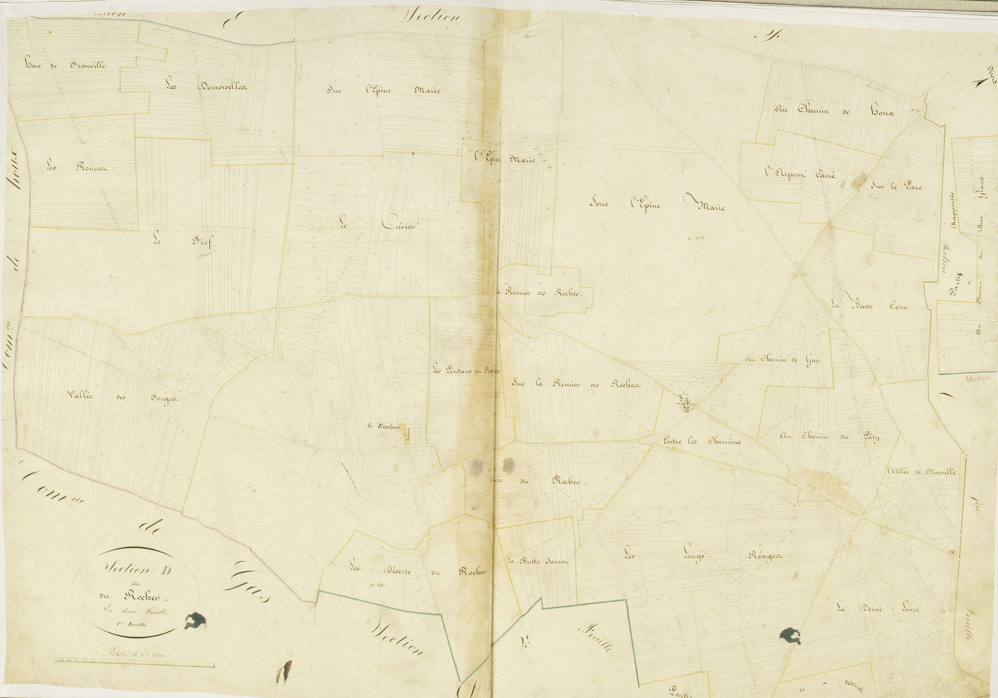 Section D, le Rocher, feuille 1.