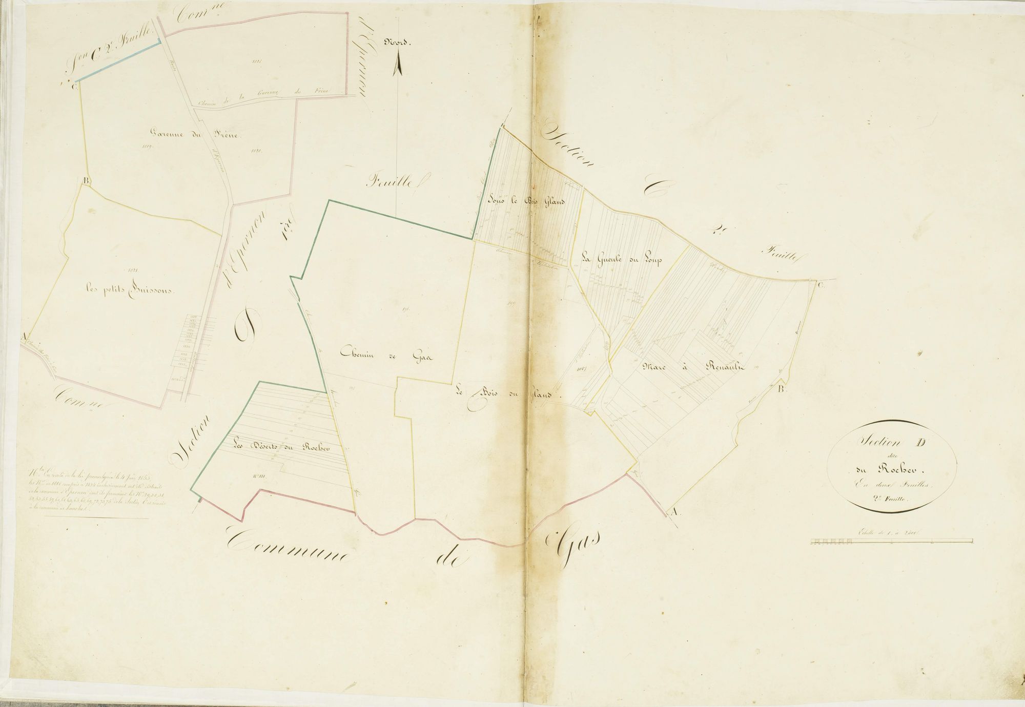 Section D, le Rocher, feuille 2.