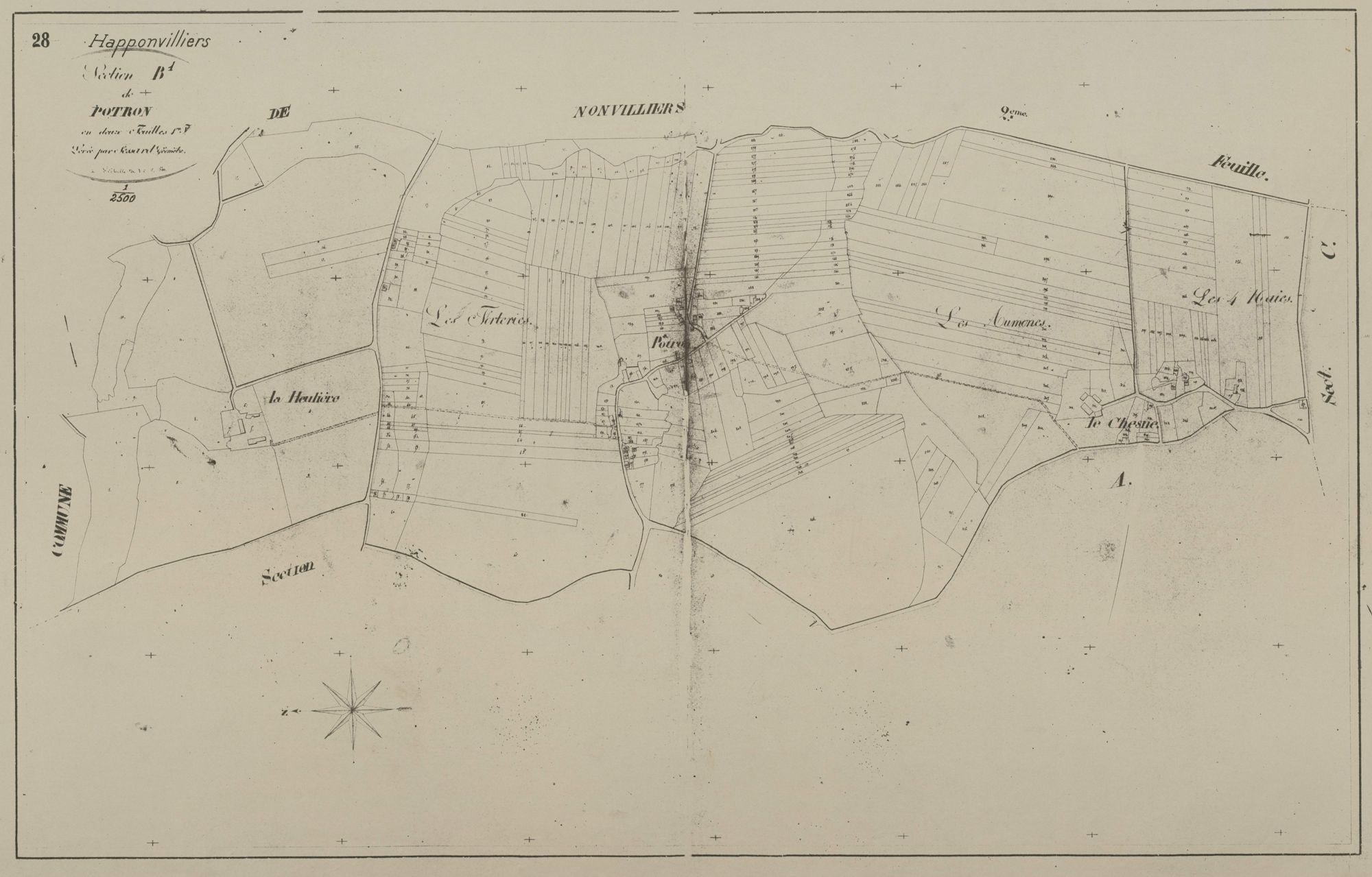Section B, Potron, feuille 1.