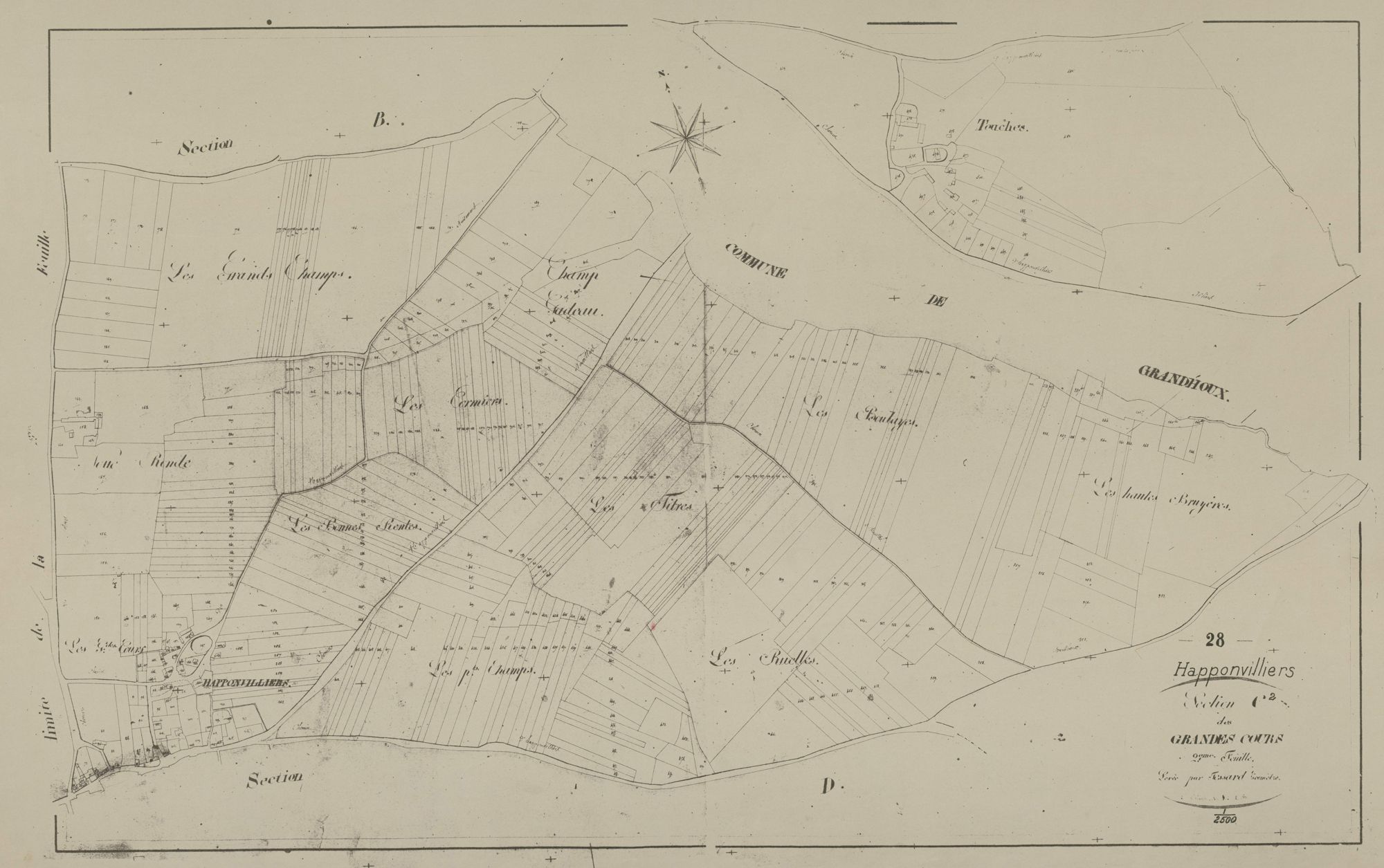 Section C, Grandes Cours, feuille 2.