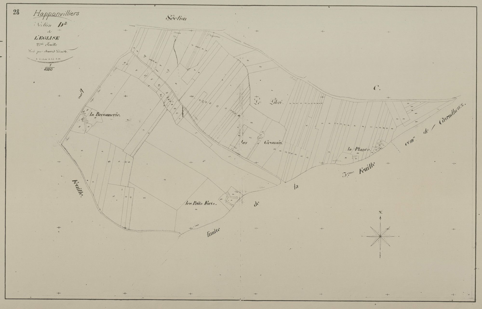 Section D, l'Eglise, feuille 2.