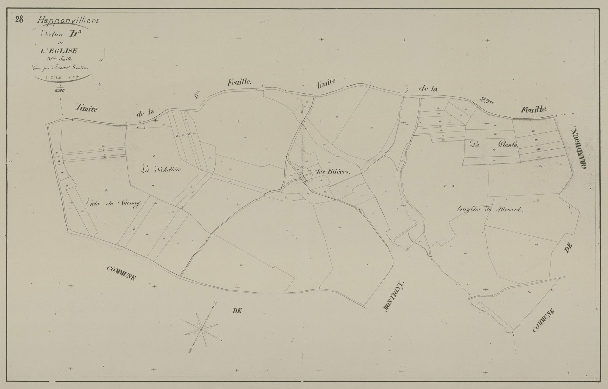 Section D, l'Eglise, feuille 3.