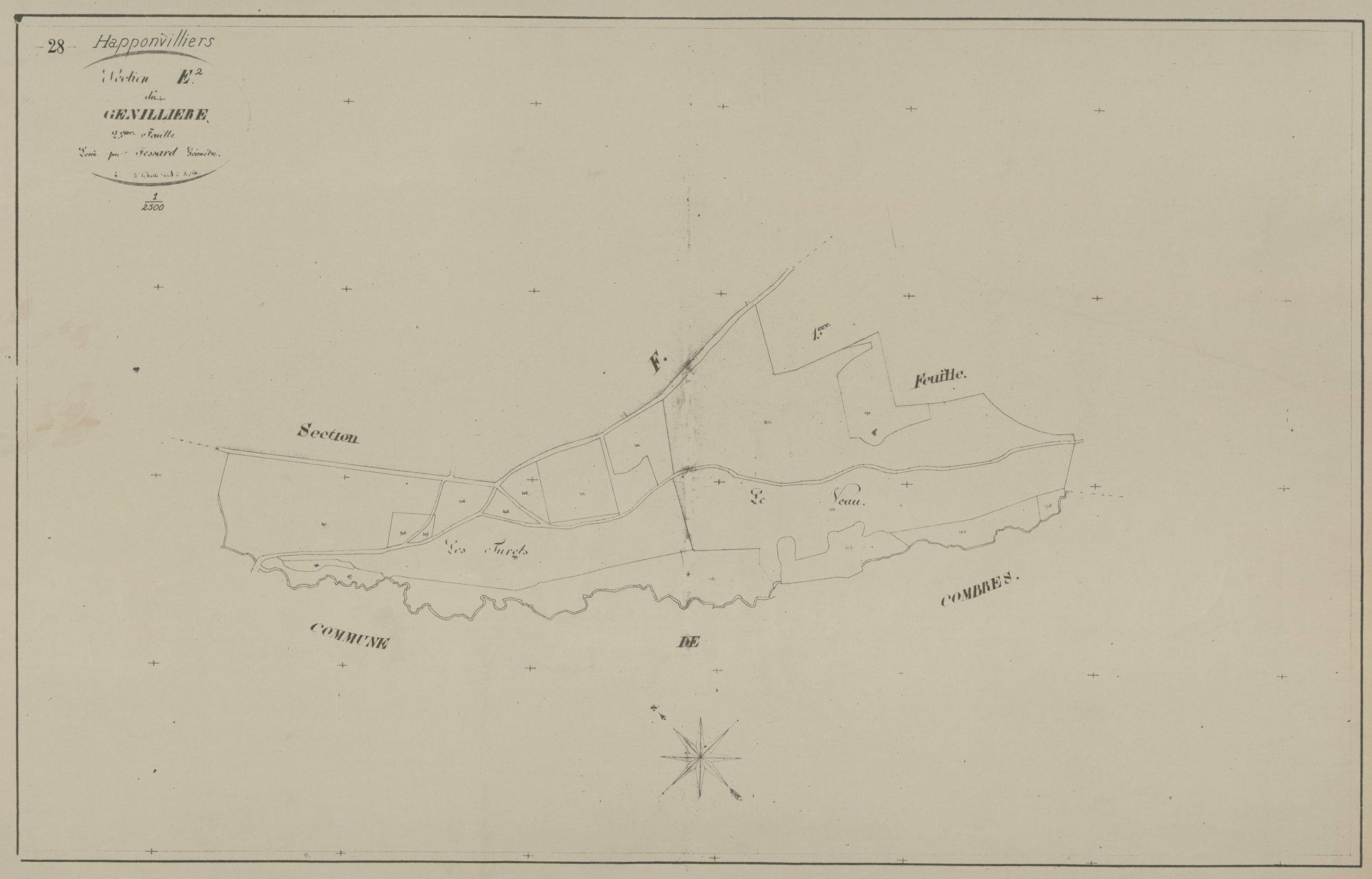 Section E, la Genillière, feuille 2.