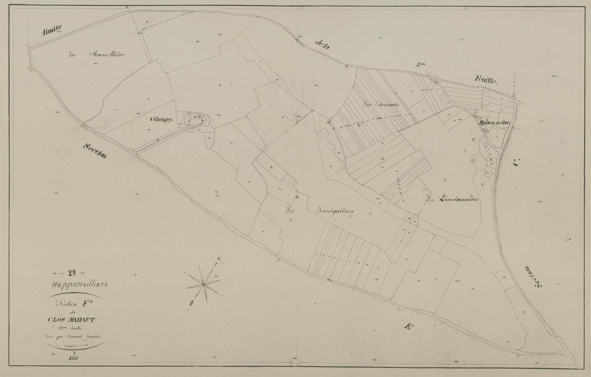 Section F, le Clos Mahault, feuille 2.