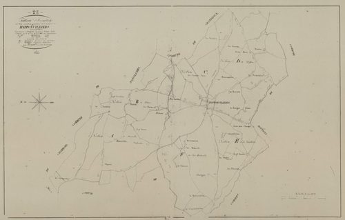 Tableau d'assemblage du plan parcellaire.