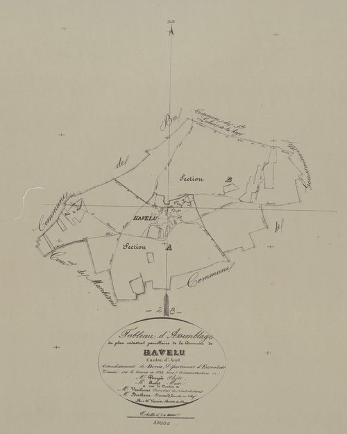 Tableau d'assemblage du plan parcellaire.