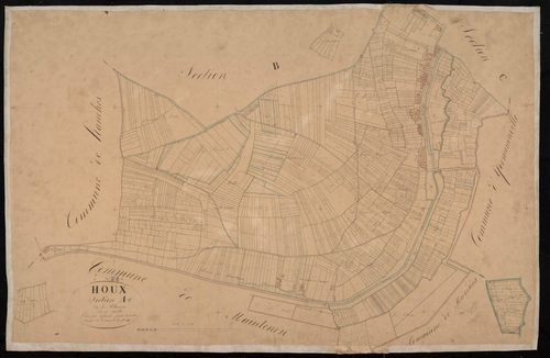 Section A, Villeneuve, en une feuille / Terminée sur le terrain par Monsieur Godinet, Géomètre de 1ère classe.
