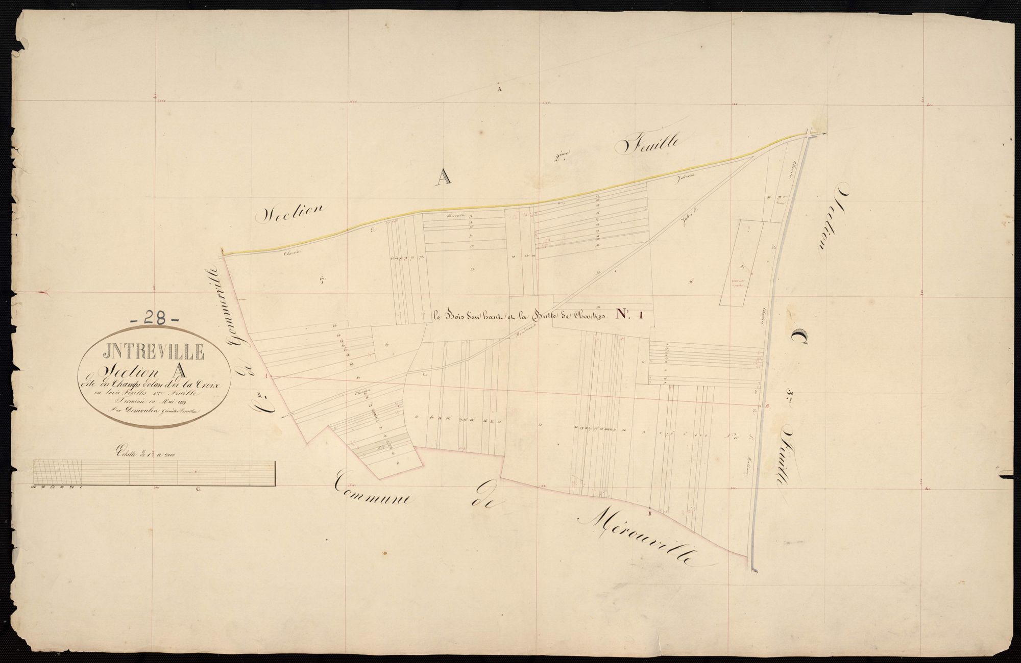 Section A, les Champs Dolan et la Croix, feuille 1.