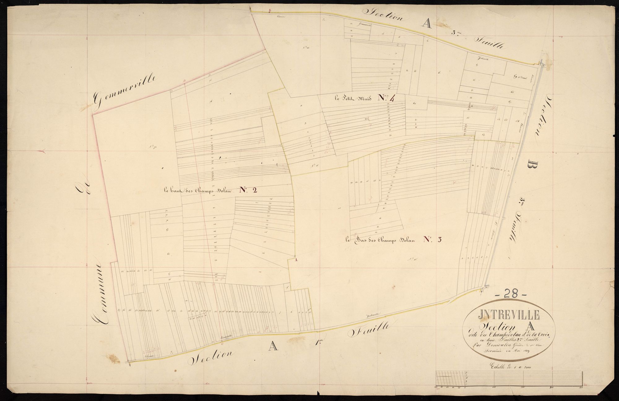 Section A, les Champs Dolan et la Croix, feuille 2.