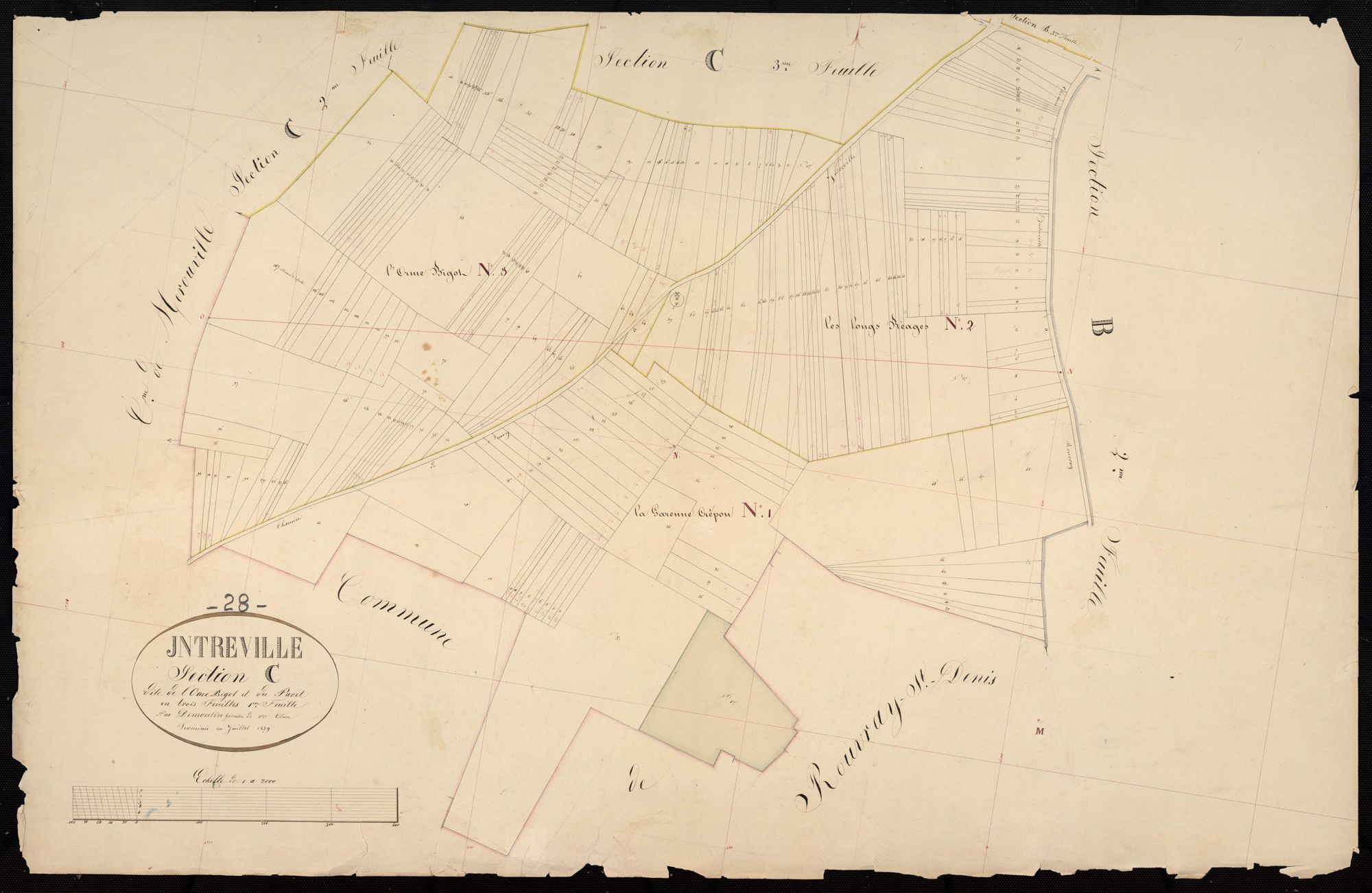 Section C, l'Orme Bigot et le Paret, feuille 1.