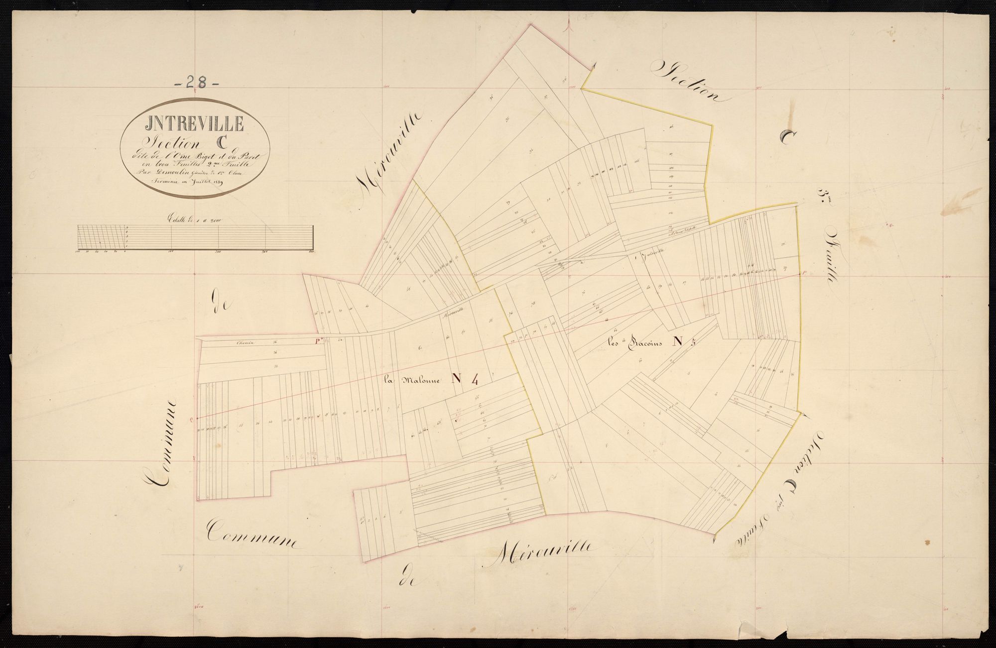 Section C, l'Orme Bigot et le Paret, feuille 2.