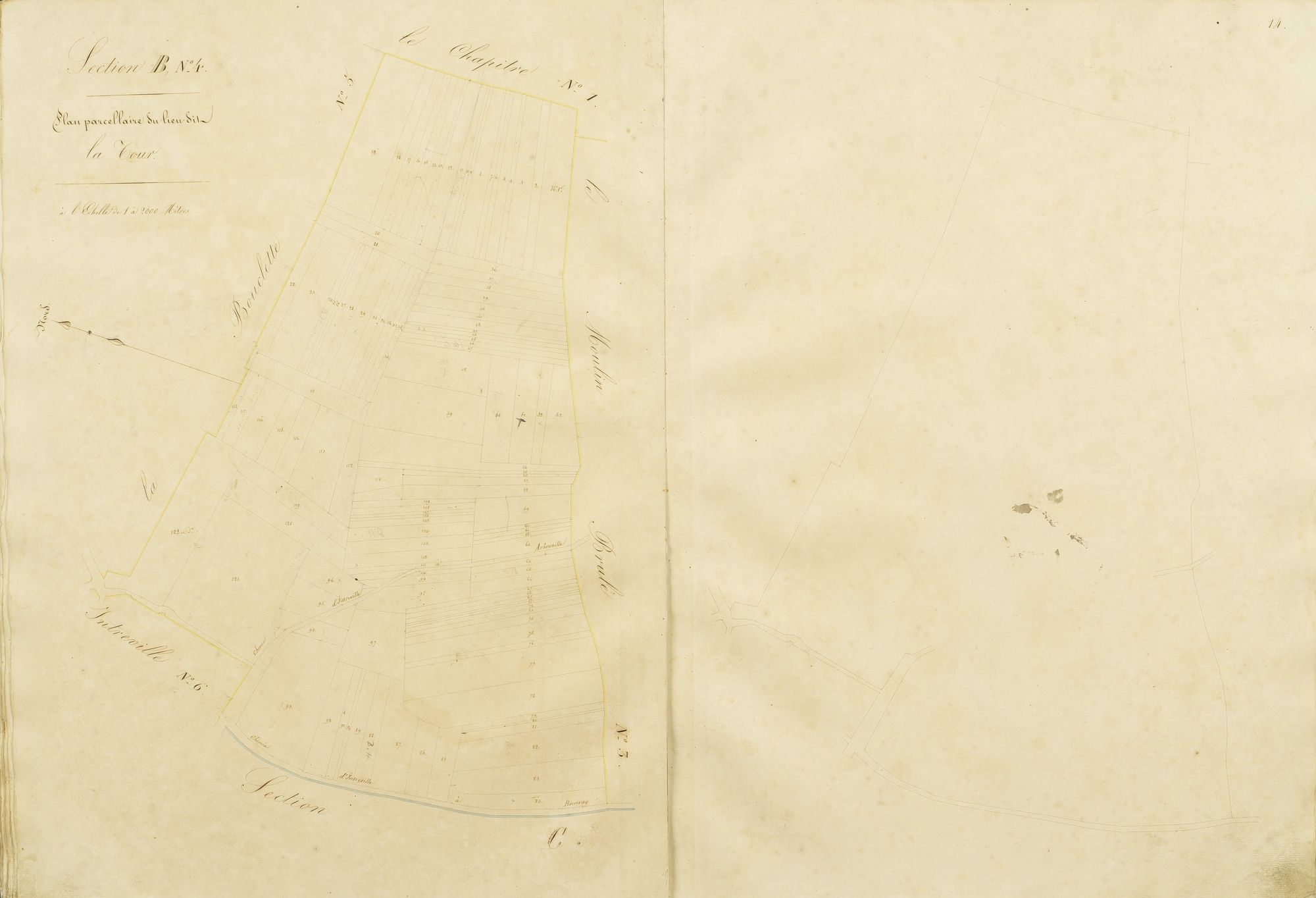 Section B, la Cour, feuille 4.