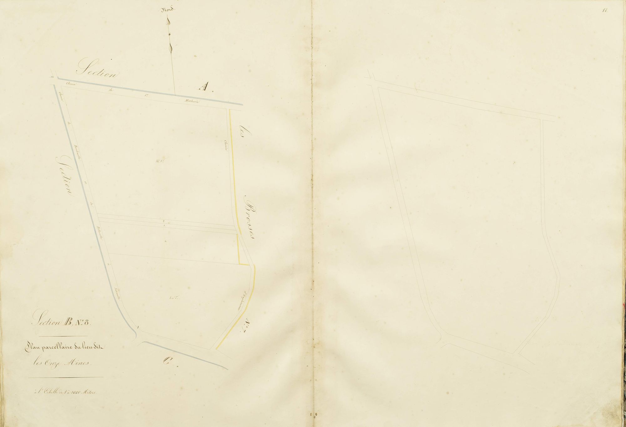 Section B, les Onzes Mines, feuille 8.