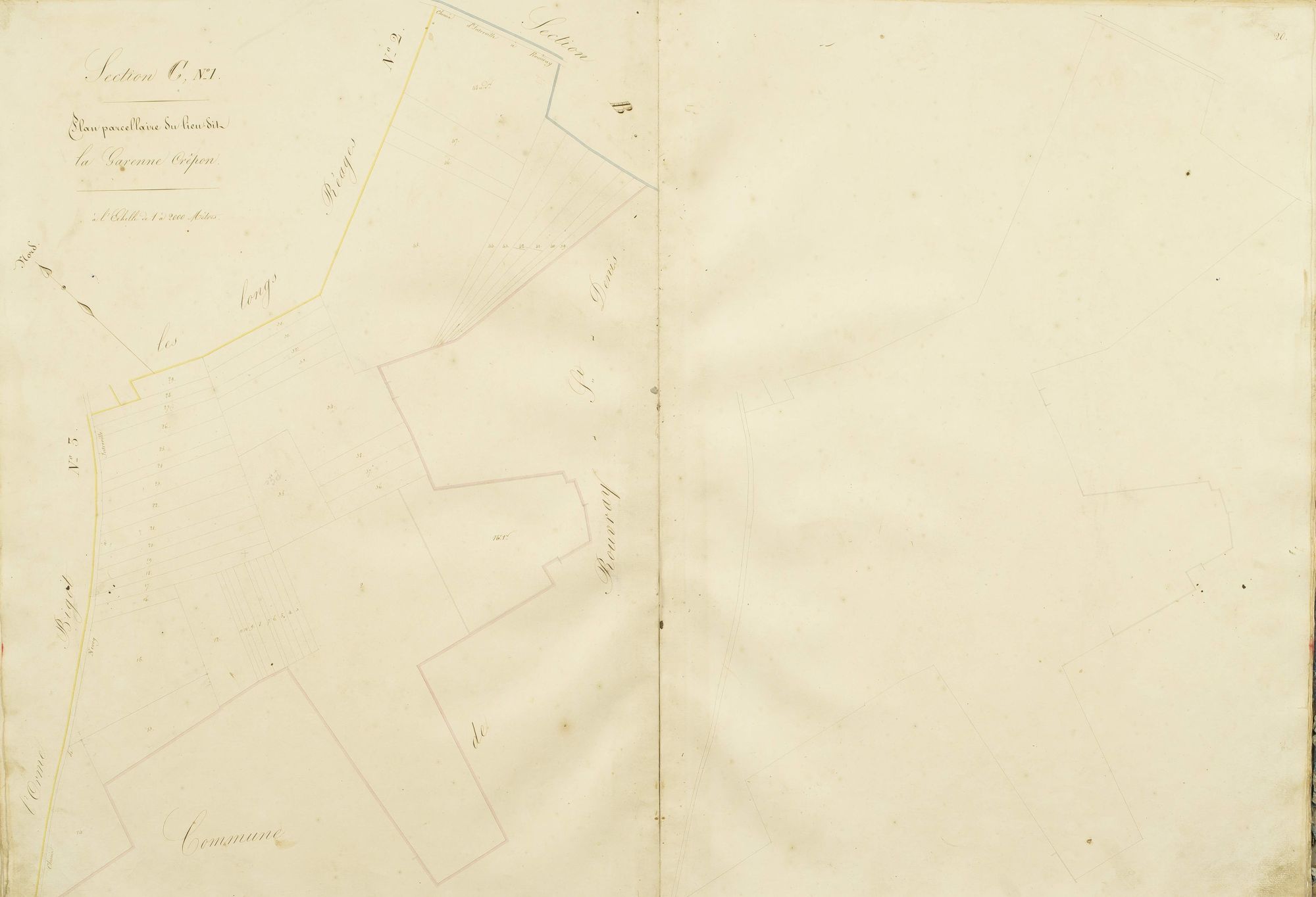 Section C, la Garenne Crêpon, feuille 1.