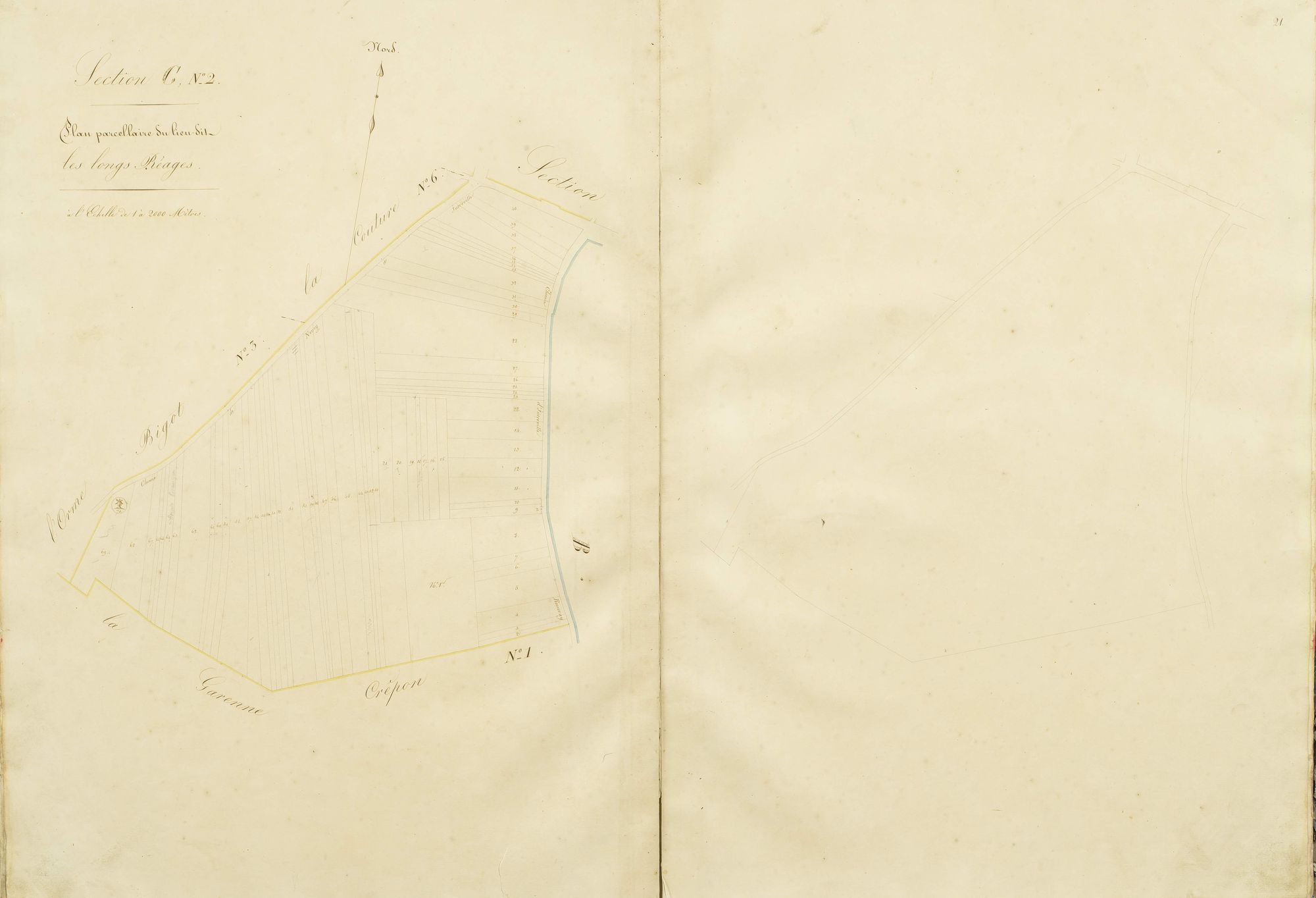 Section C, les Longs Réages, feuille 2.