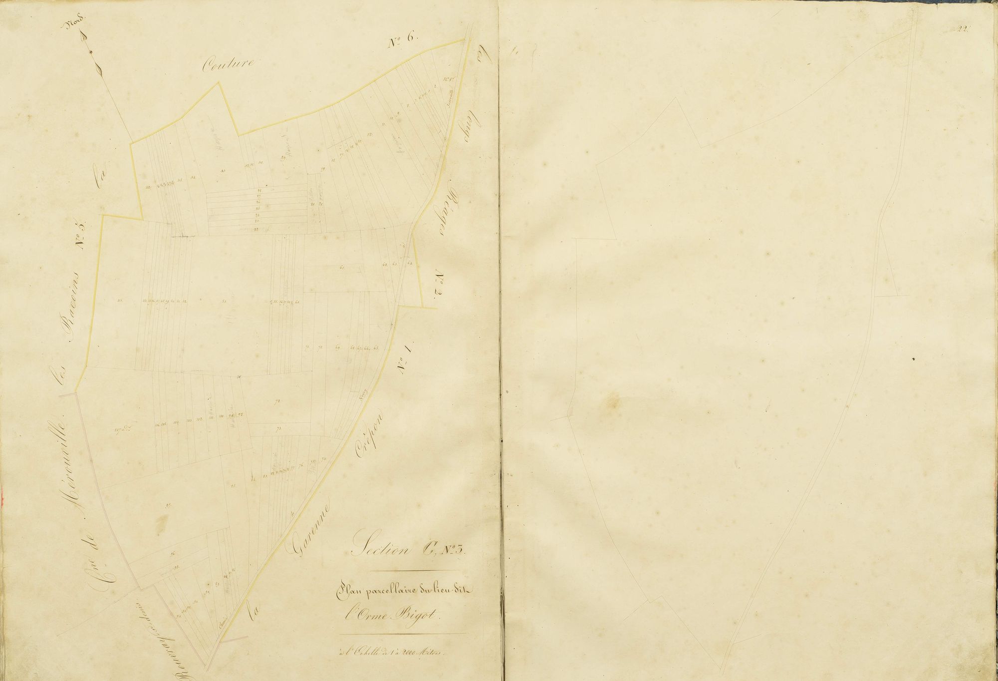 Section C, l'Orme Bigot, feuille 3.