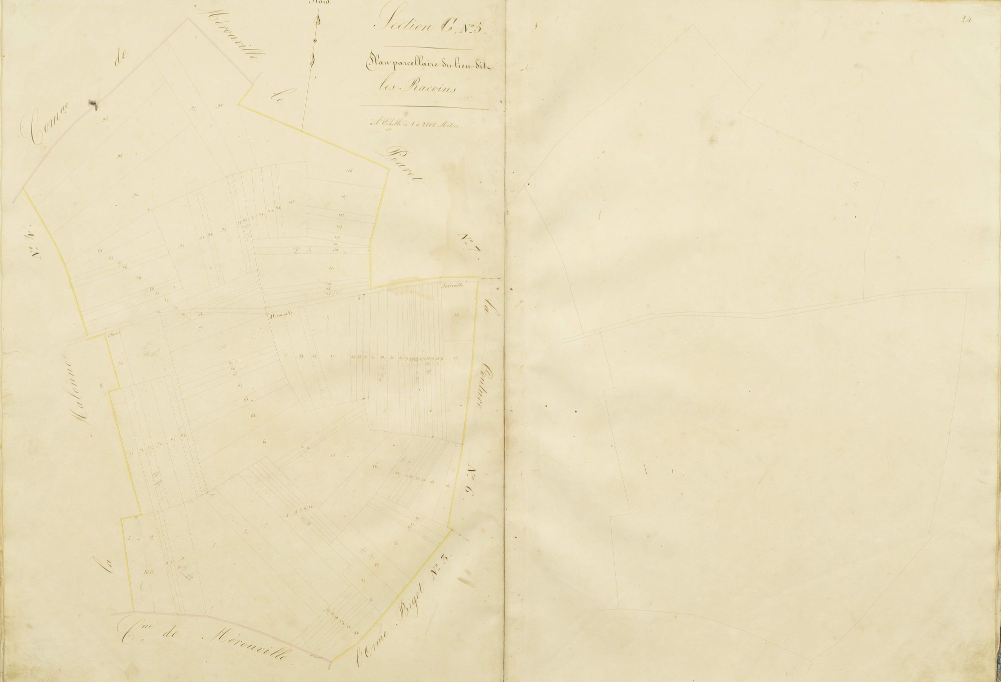 Section C, les Racoins, feuille 5.