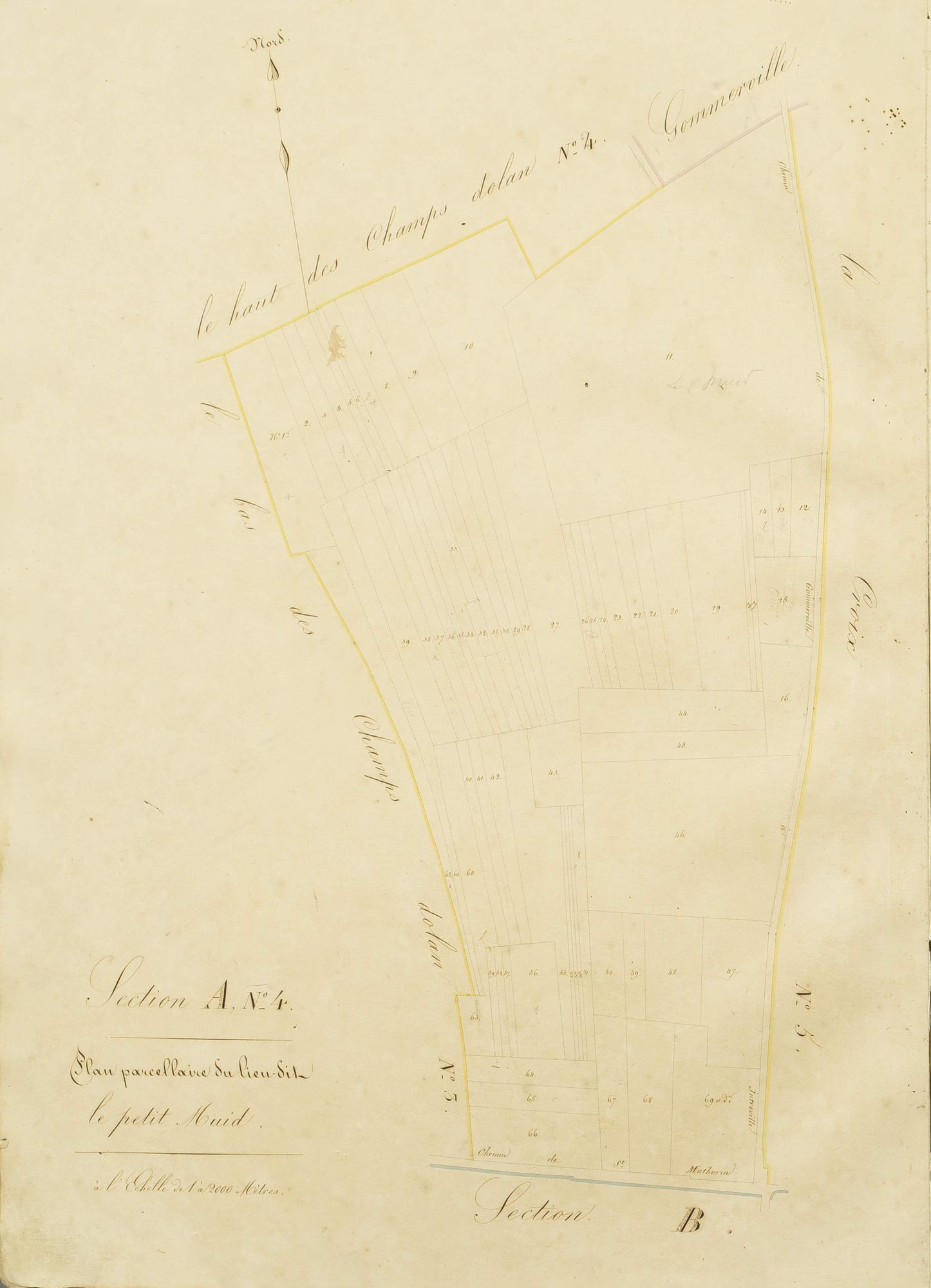 Section A, le Petit Muid, feuille 4.