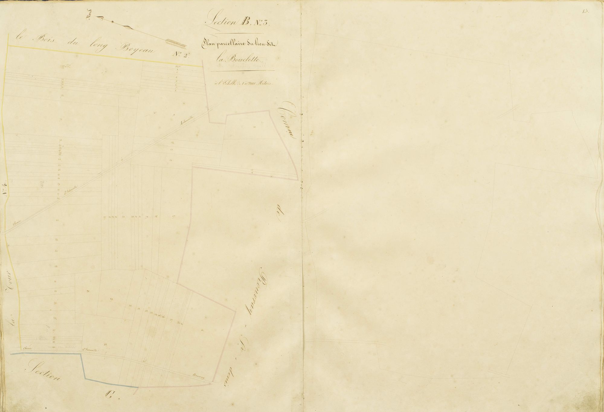 Section B, la Bouclette, feuille 3.