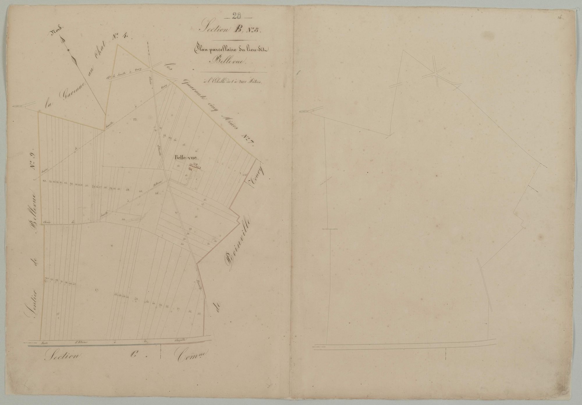 Section B, feuille 8, Bellevue.
