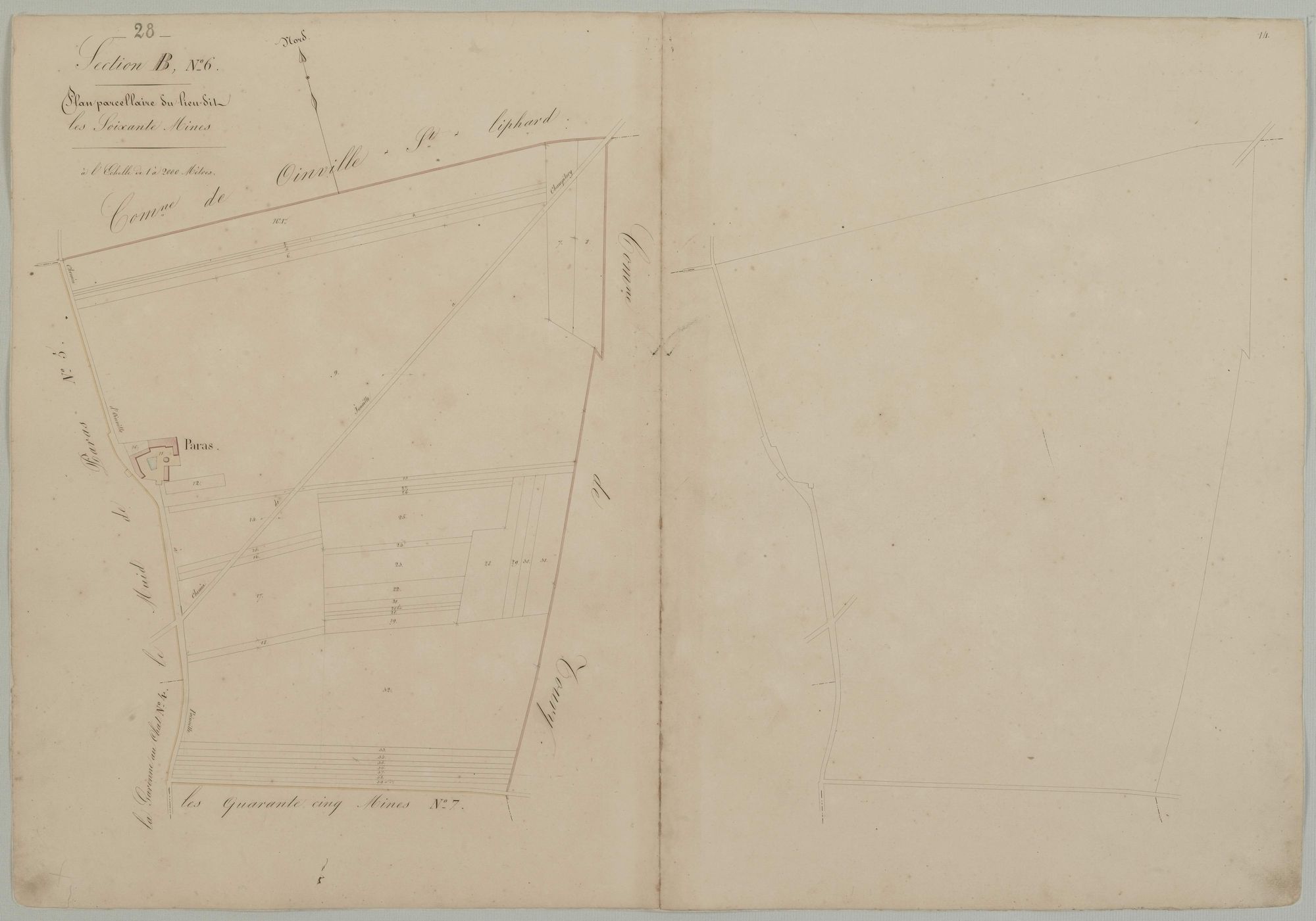 Section B, feuille 6, les Soixante Mines.