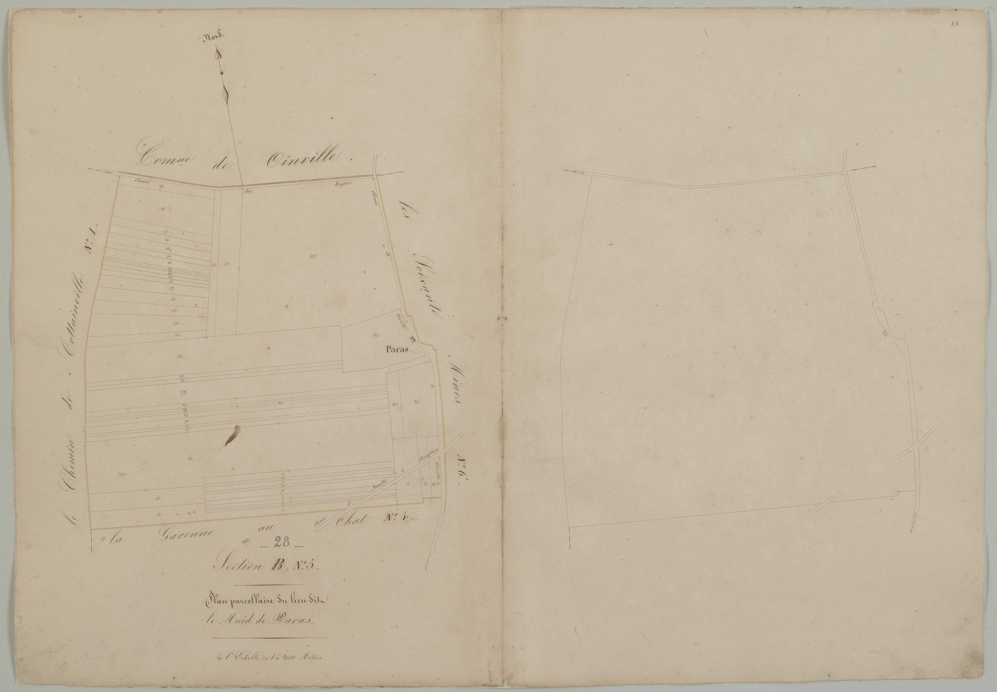Section B, feuille 5, le Muid de Paras.
