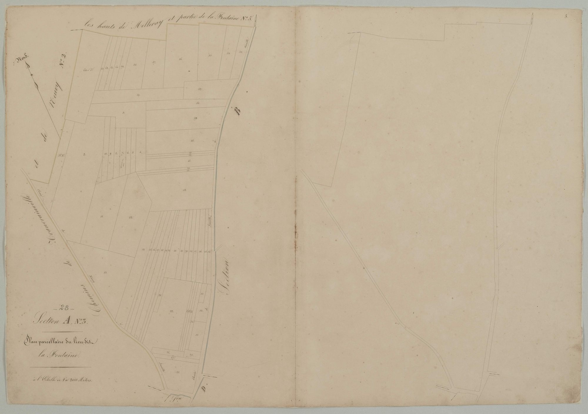 Section A, feuille 3, la Fontaine.